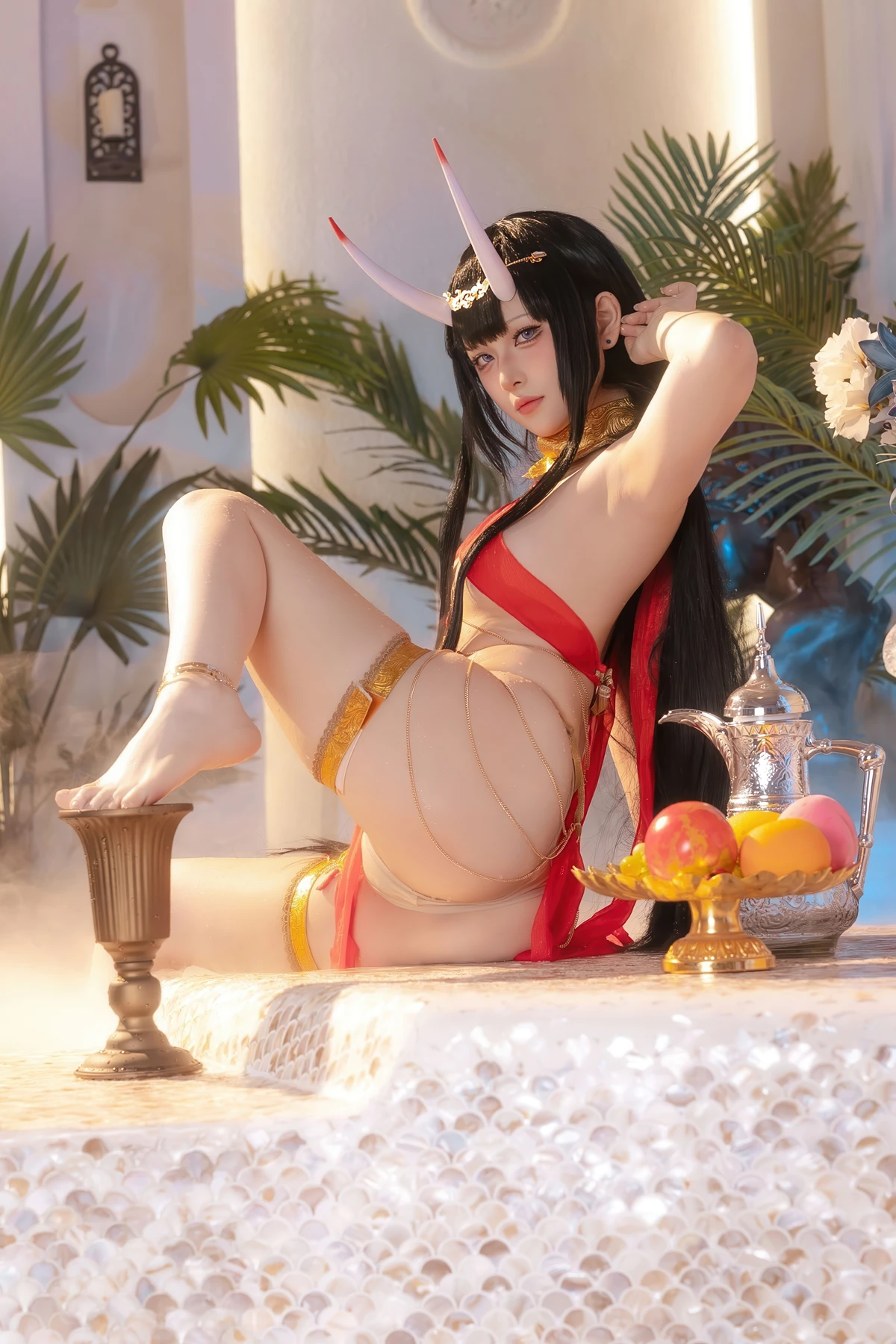 Cosplay 屿鱼 – 碧蓝航线 能代 赤纱浴影 - P45