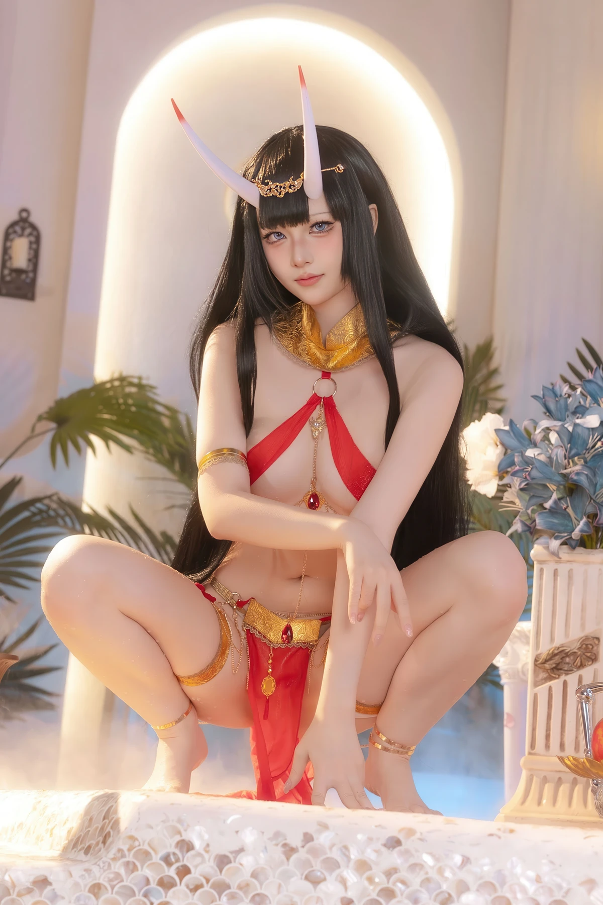 Cosplay 屿鱼 – 碧蓝航线 能代 赤纱浴影 - P51