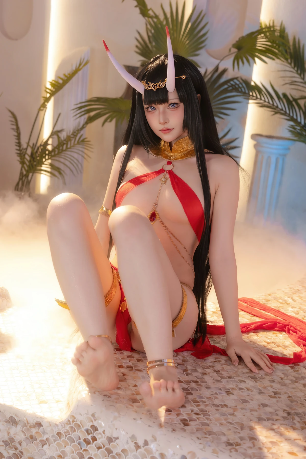 Cosplay 屿鱼 – 碧蓝航线 能代 赤纱浴影 - P64