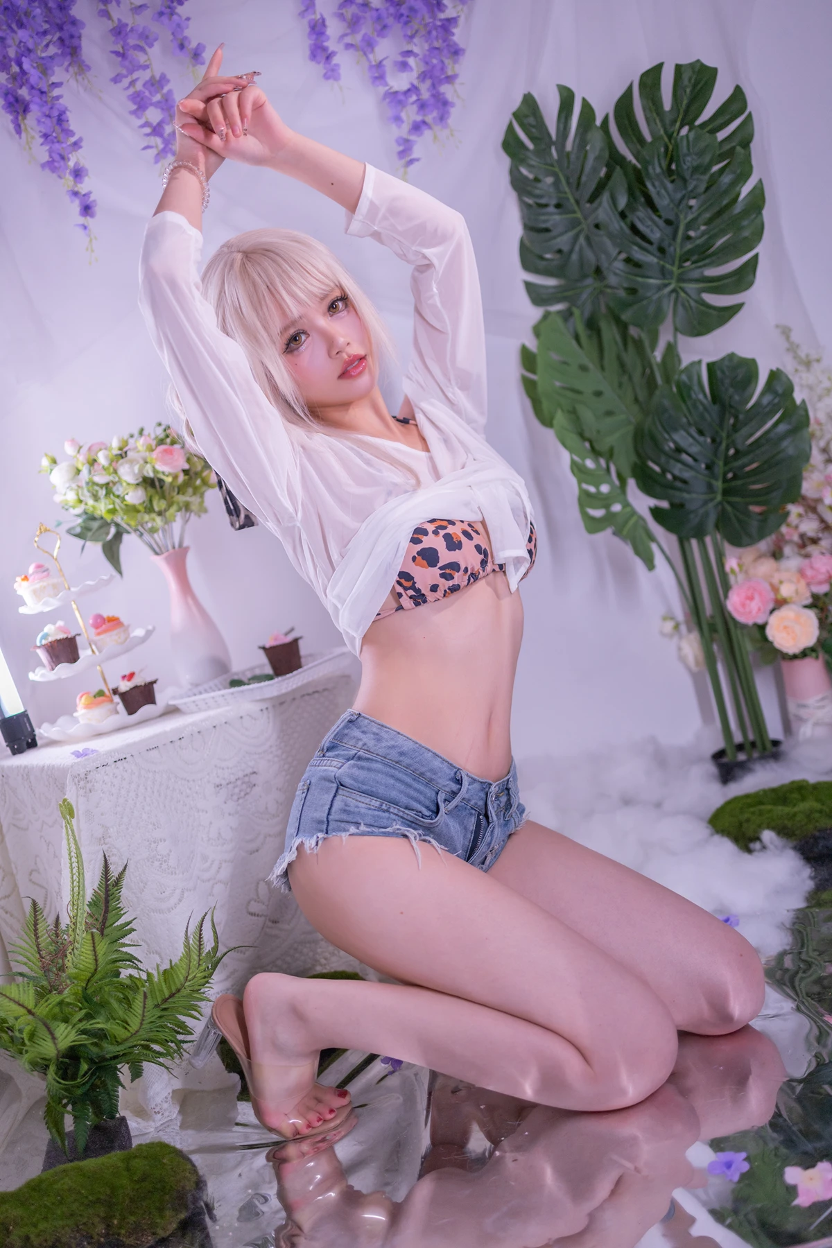 Cosplay 星黛鹿鹿 – 罩纱豹纹泳装 - P16
