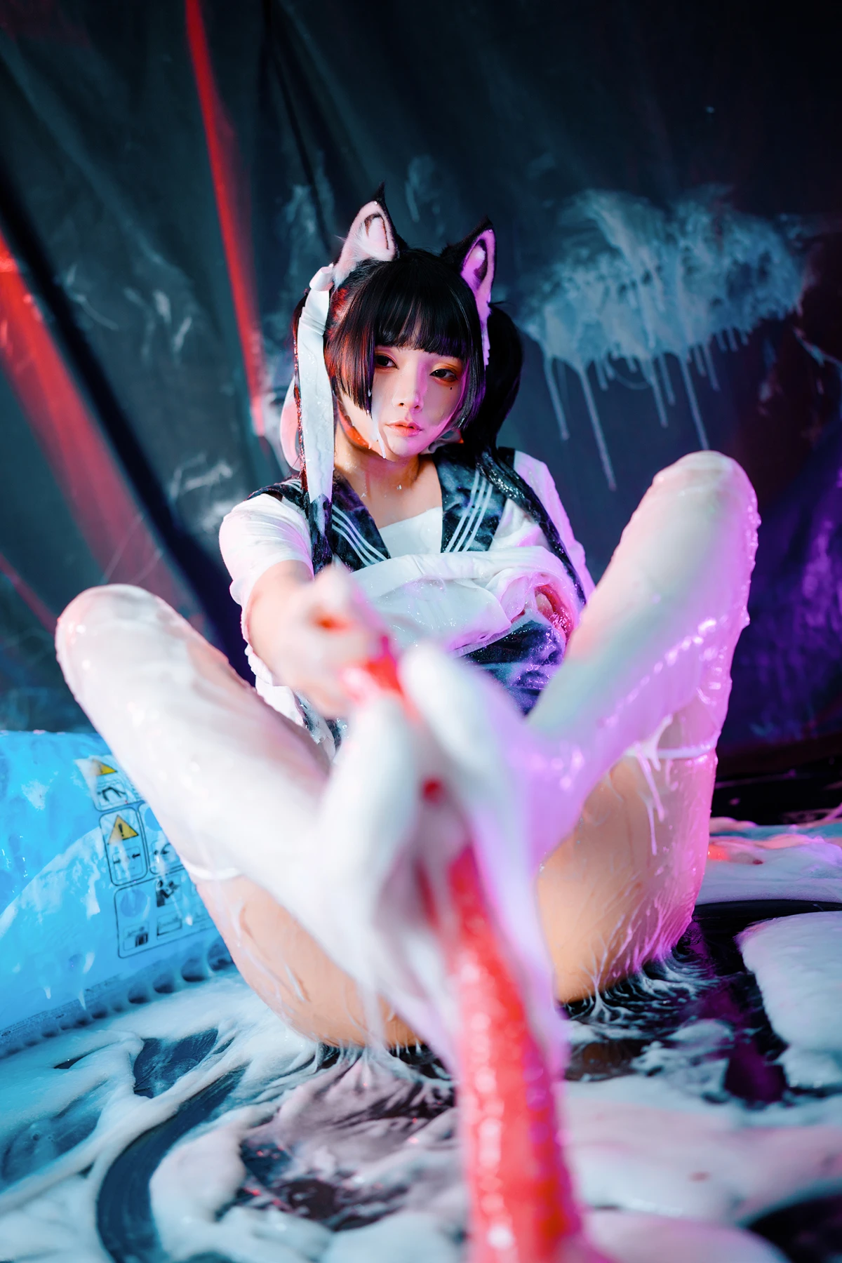 Cosplay 落落Raku – 邋遢小猫 Messy Kitty - P9