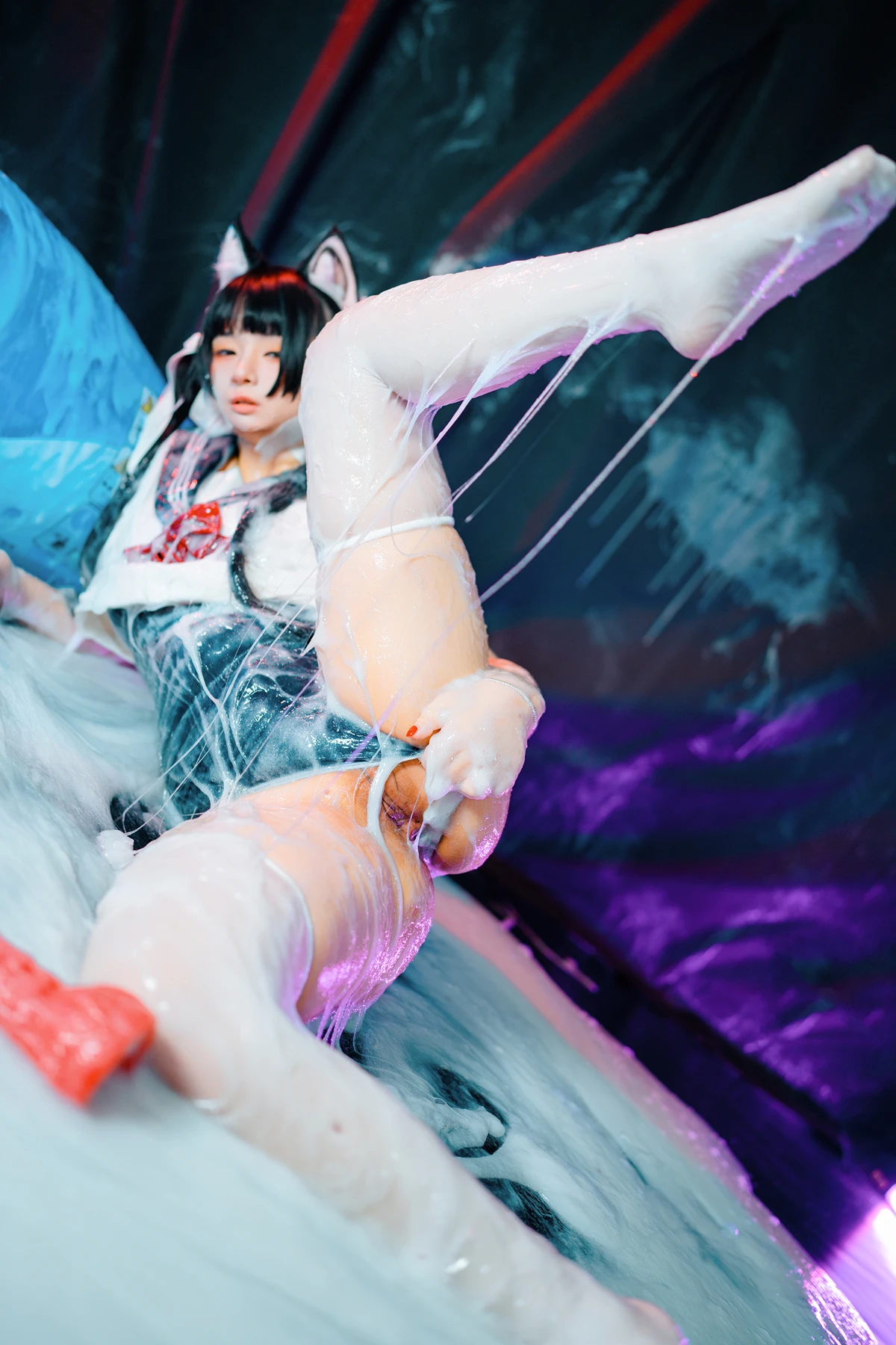 Cosplay 落落Raku – 邋遢小猫 Messy Kitty - P14