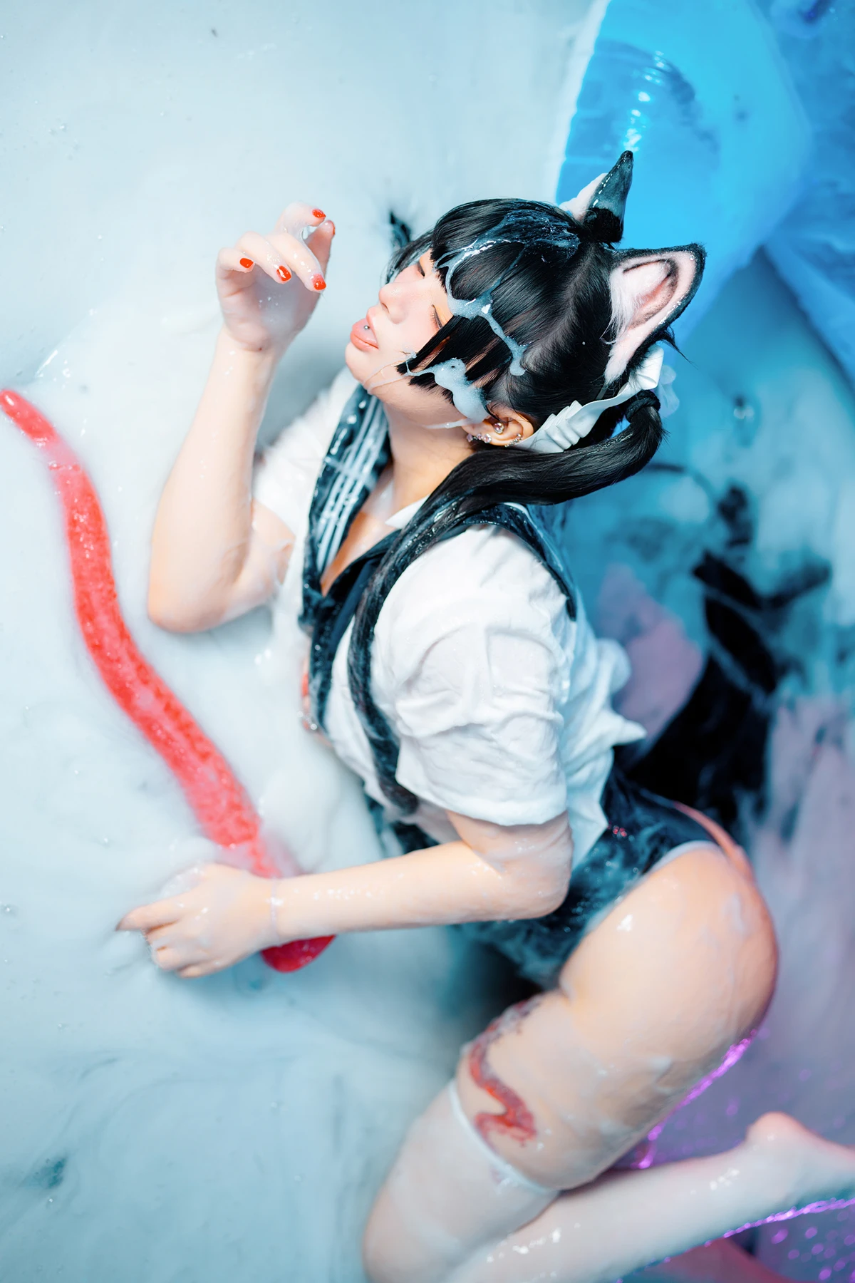 Cosplay 落落Raku – 邋遢小猫 Messy Kitty - P23