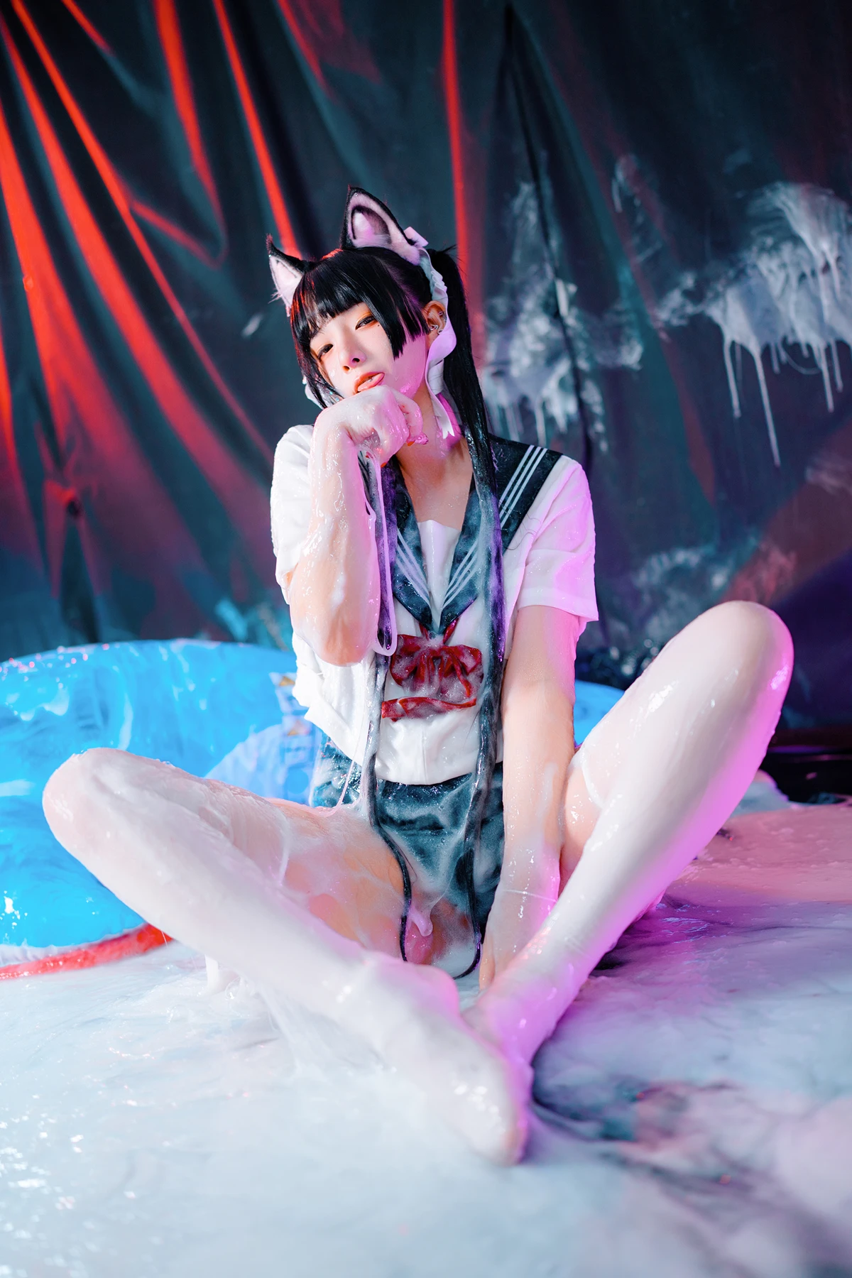 Cosplay 落落Raku – 邋遢小猫 Messy Kitty - P4