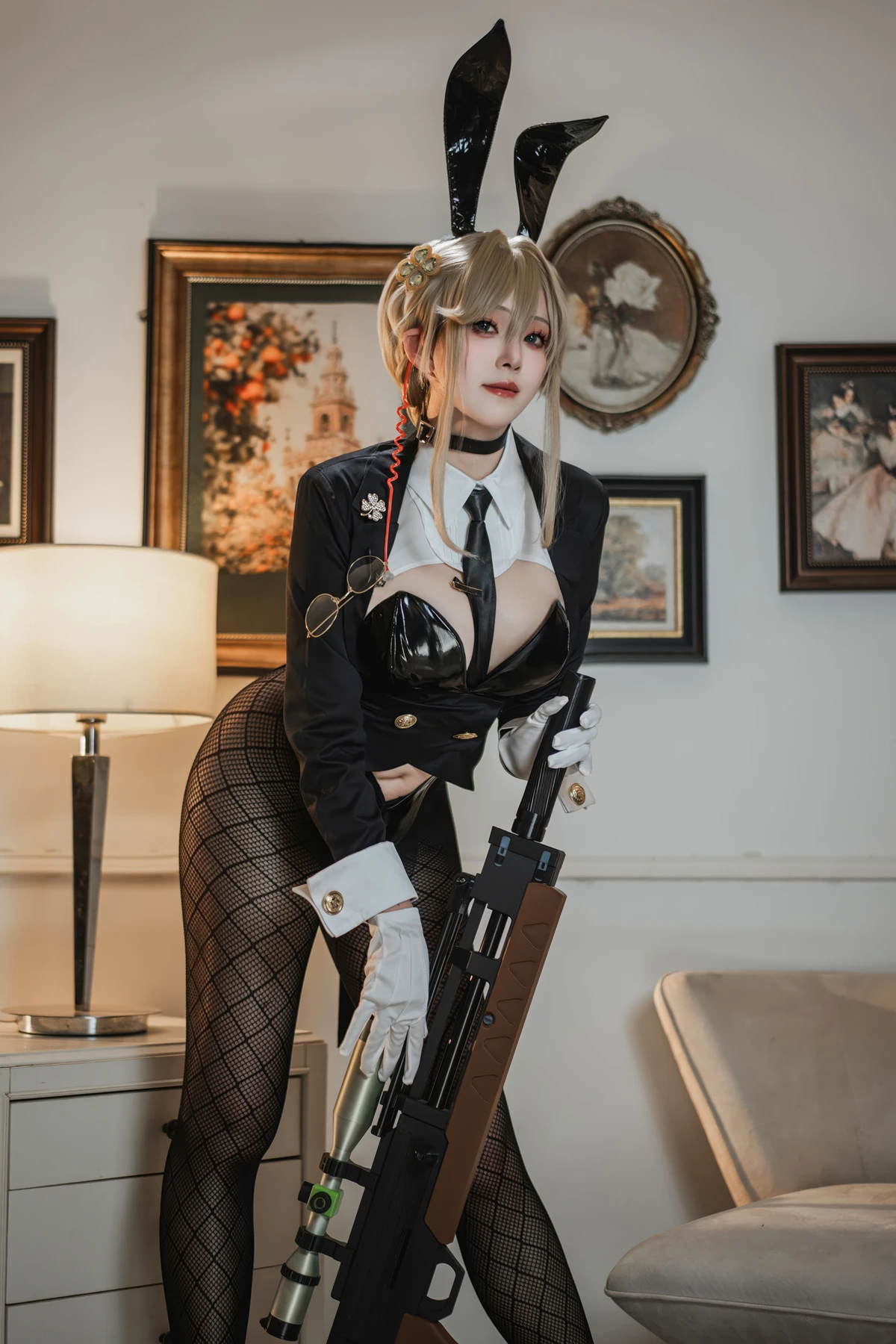 Cosplay Natsuko夏夏子 – NIKKE 爱德 特工兔女郎 - P10