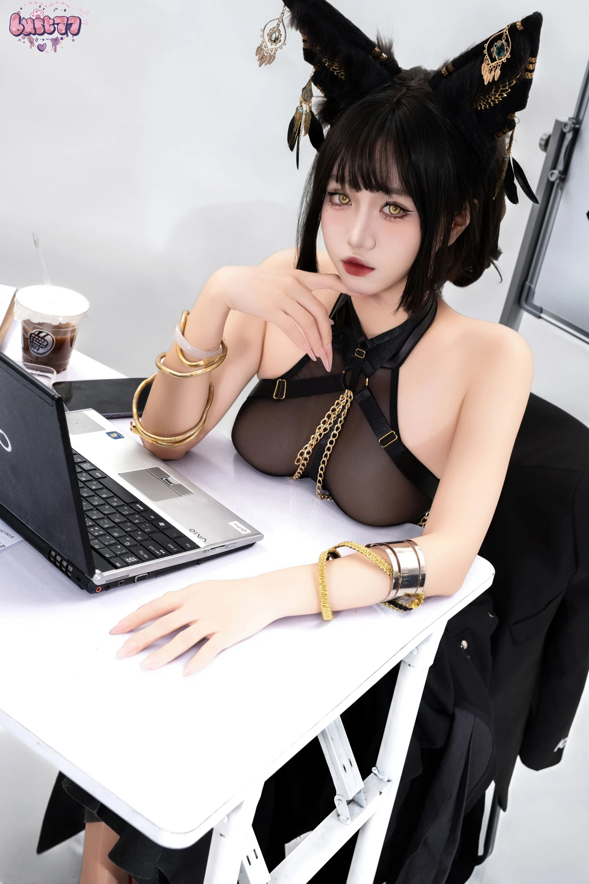 Cosplay 柒柒要乖哦 – 黑·阿努比斯 Set.01 - P1