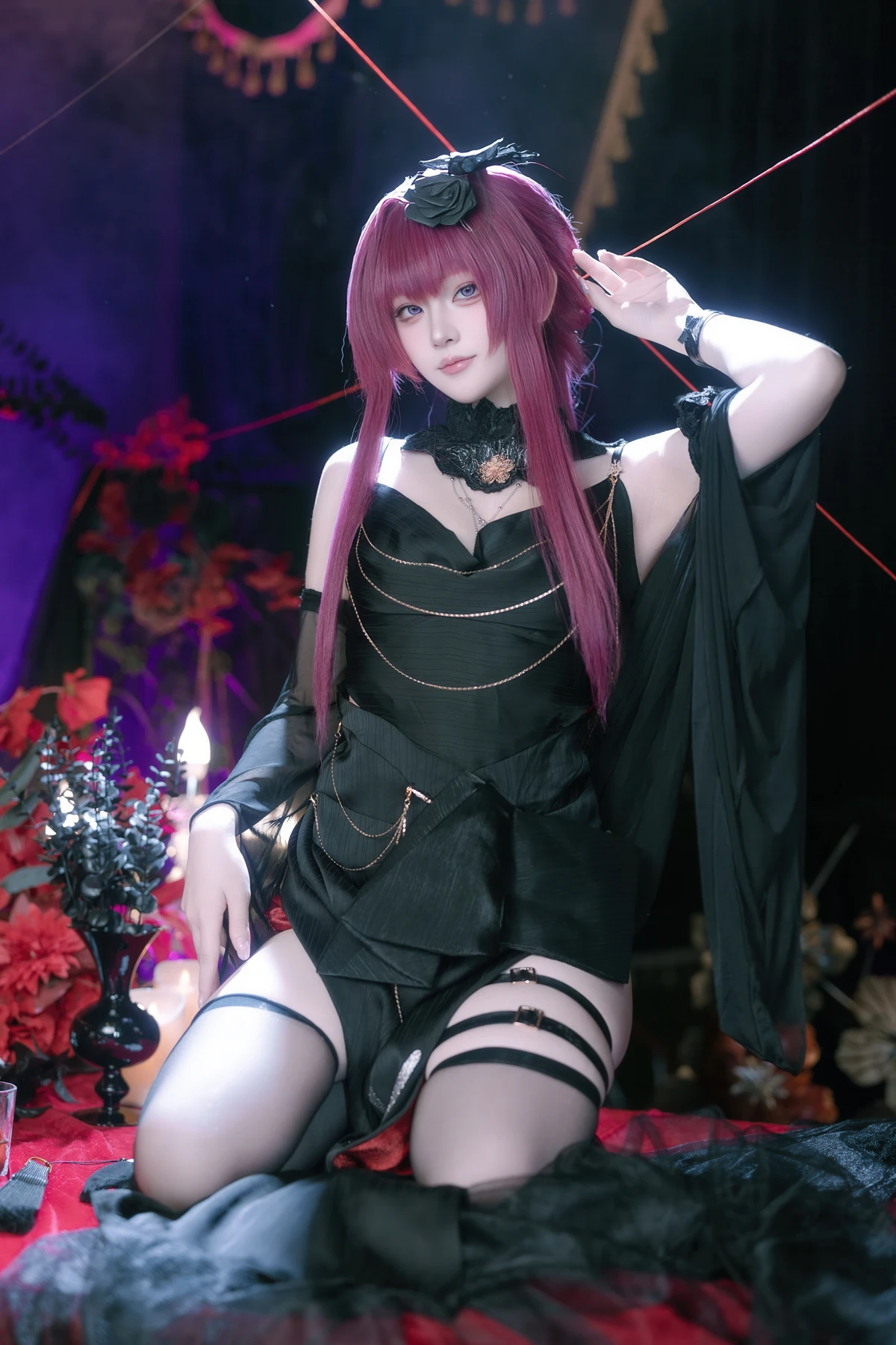 Cosplay 屿鱼 – 崩坏 星穹铁道 卡芙卡 缚月之夜 - P9