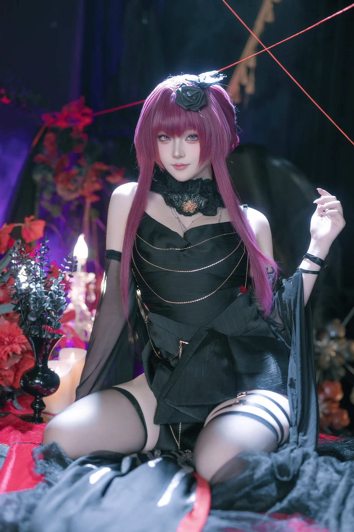 Cosplay 屿鱼 – 崩坏 星穹铁道 卡芙卡 缚月之夜 - P12