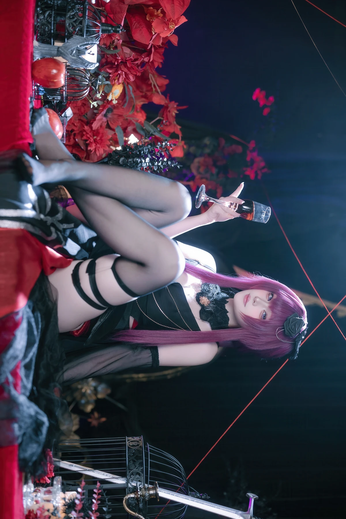 Cosplay 屿鱼 – 崩坏 星穹铁道 卡芙卡 缚月之夜 - P15