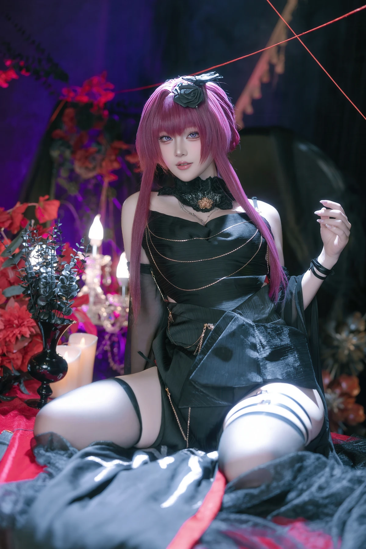 Cosplay 屿鱼 – 崩坏 星穹铁道 卡芙卡 缚月之夜 - P1