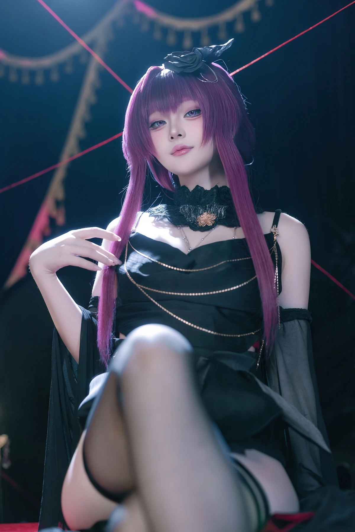Cosplay 屿鱼 – 崩坏 星穹铁道 卡芙卡 缚月之夜 - P25