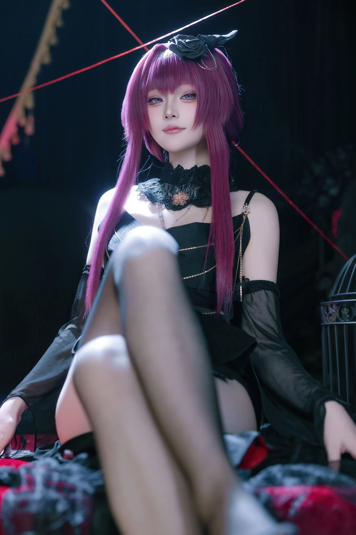 Cosplay 屿鱼 – 崩坏 星穹铁道 卡芙卡 缚月之夜 - P26