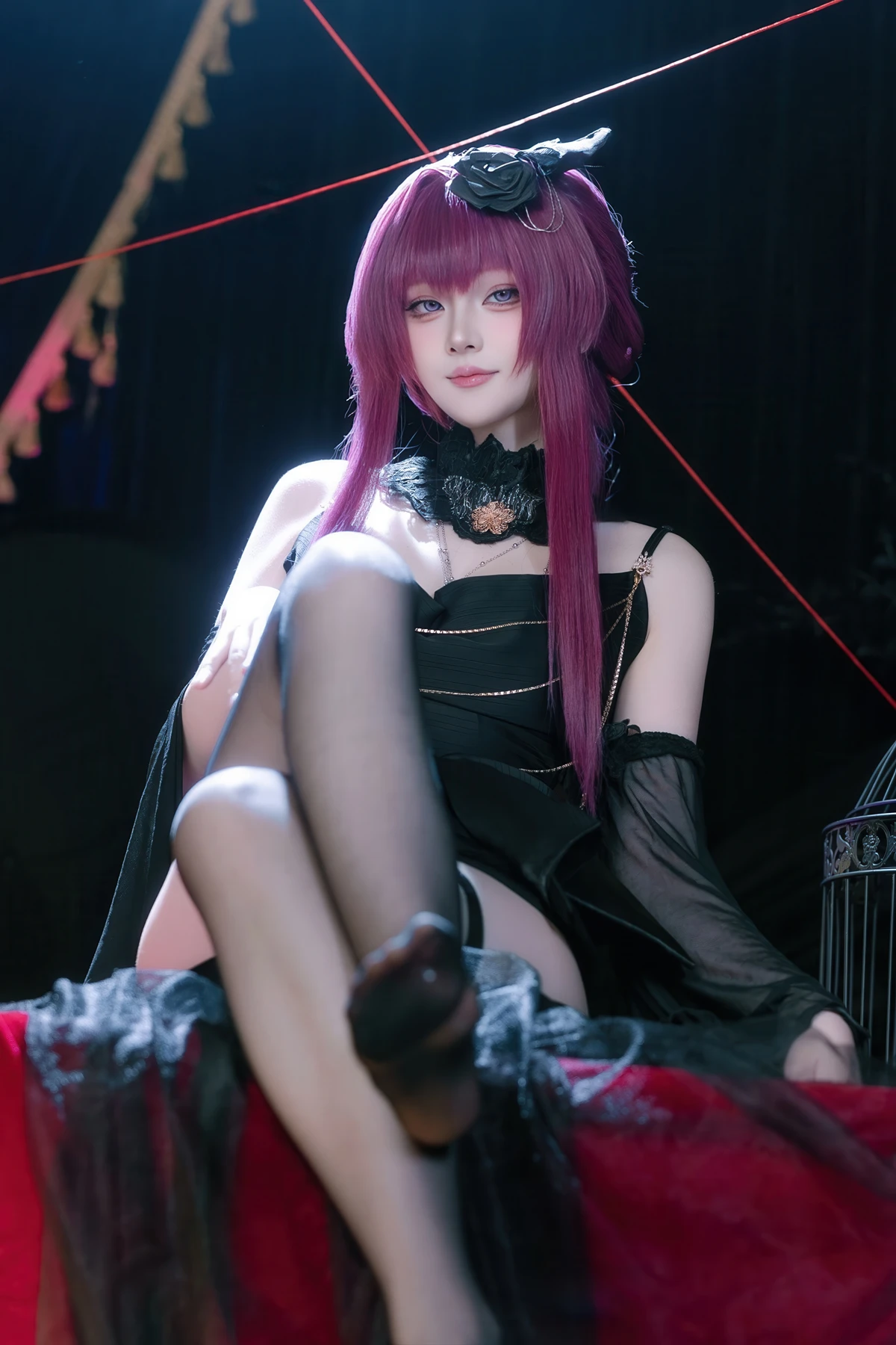 Cosplay 屿鱼 – 崩坏 星穹铁道 卡芙卡 缚月之夜 - P27