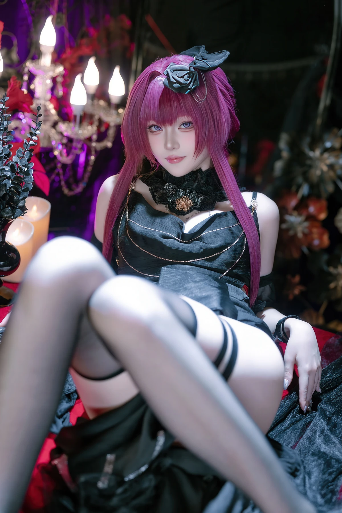 Cosplay 屿鱼 – 崩坏 星穹铁道 卡芙卡 缚月之夜 - P32