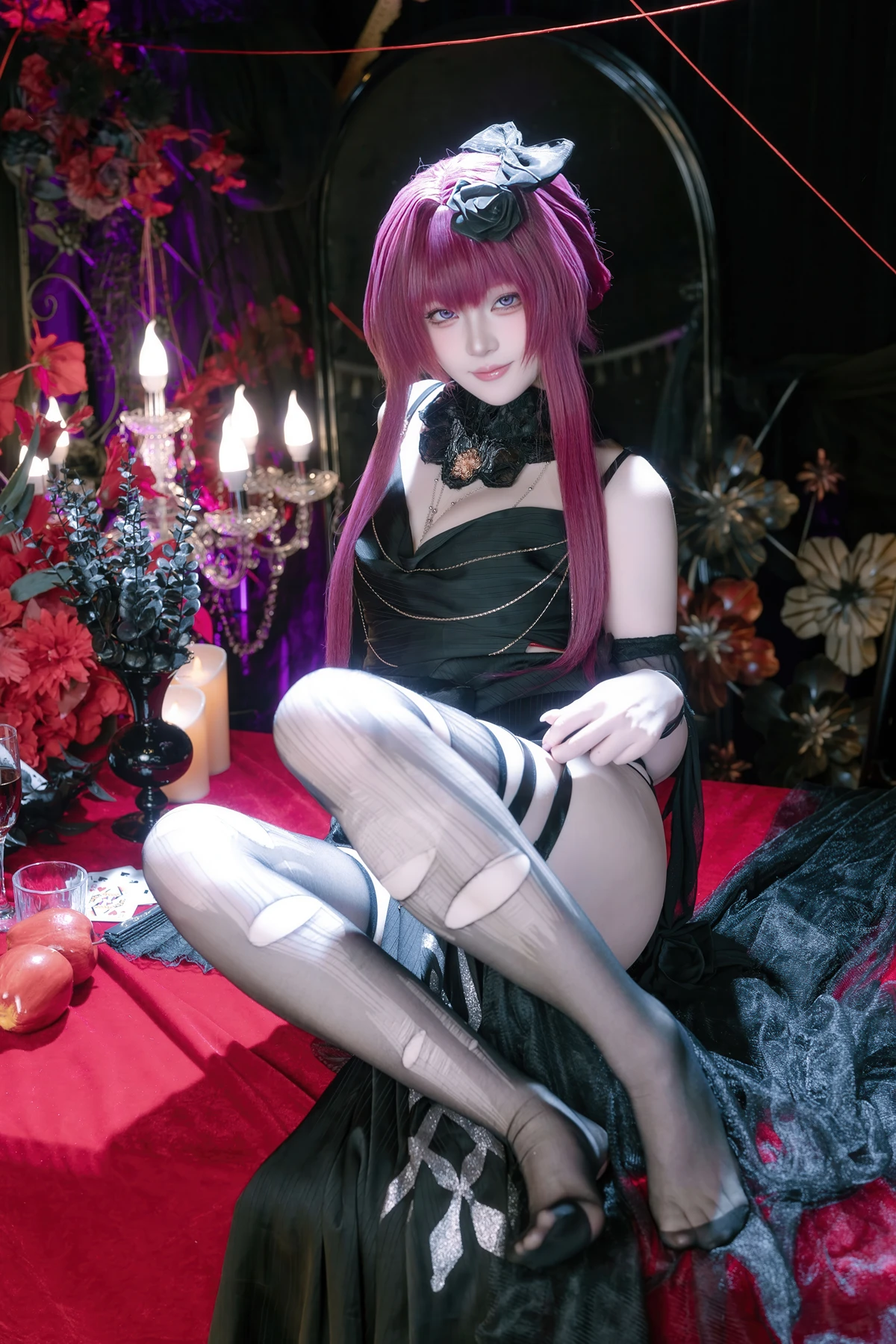 Cosplay 屿鱼 – 崩坏 星穹铁道 卡芙卡 缚月之夜 - P33