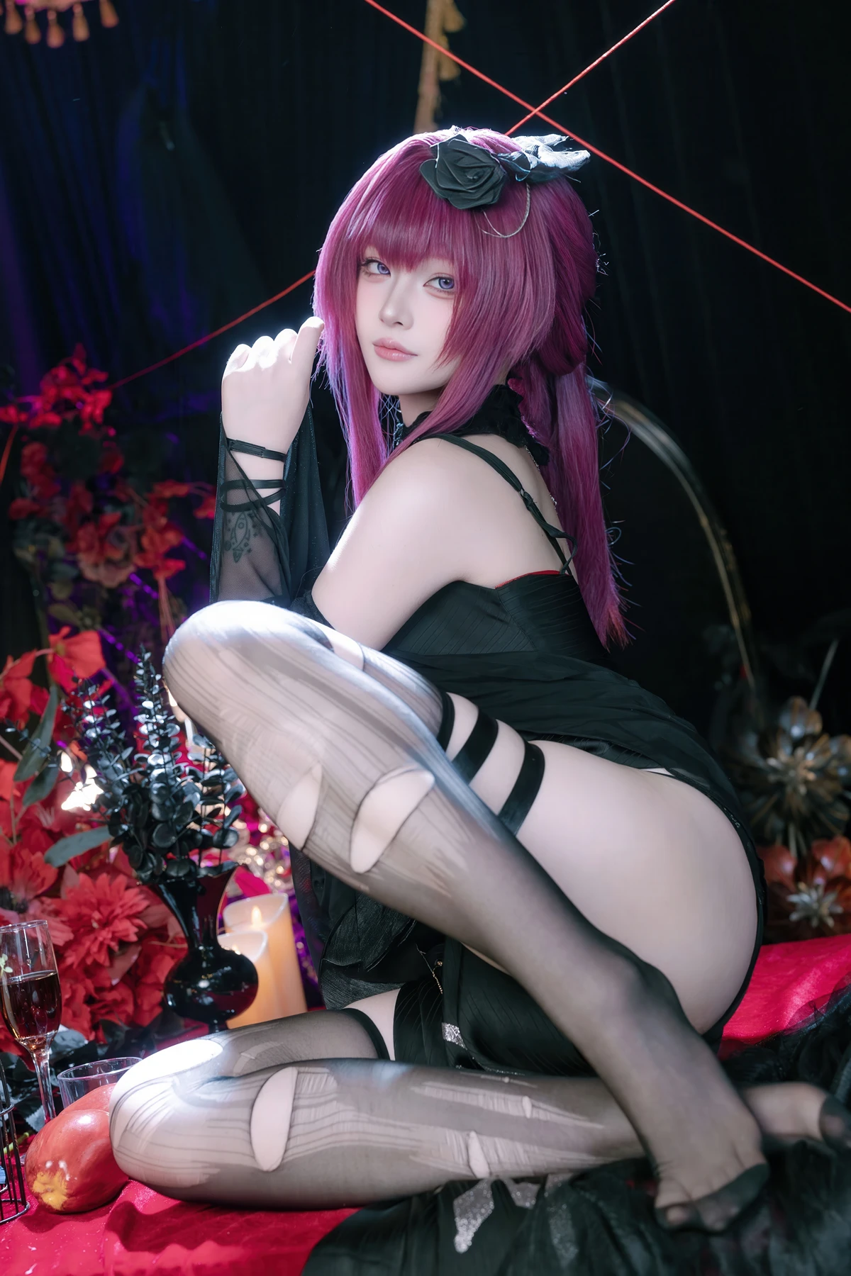 Cosplay 屿鱼 – 崩坏 星穹铁道 卡芙卡 缚月之夜 - P35