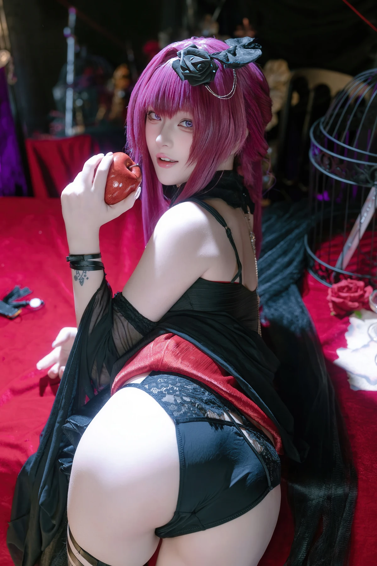 Cosplay 屿鱼 – 崩坏 星穹铁道 卡芙卡 缚月之夜 - P38