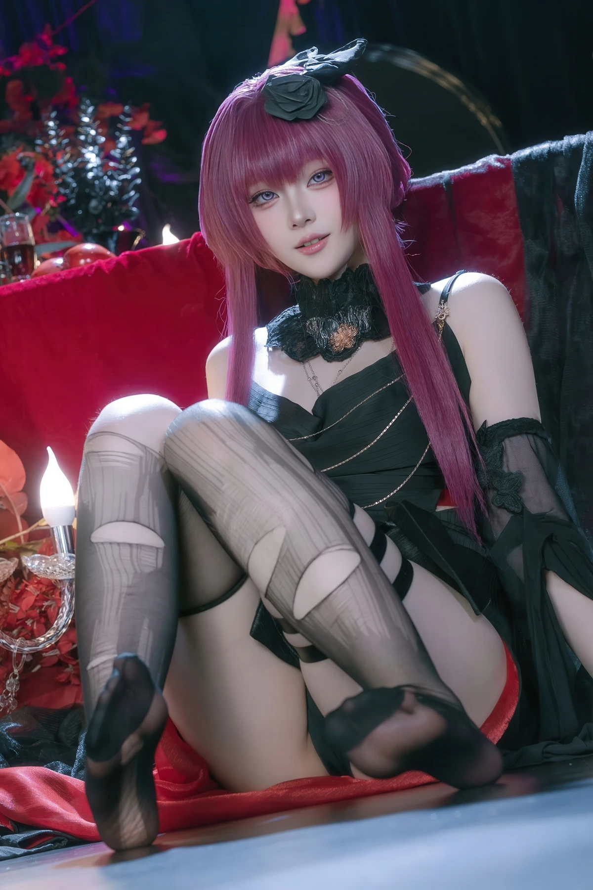 Cosplay 屿鱼 – 崩坏 星穹铁道 卡芙卡 缚月之夜 - P53