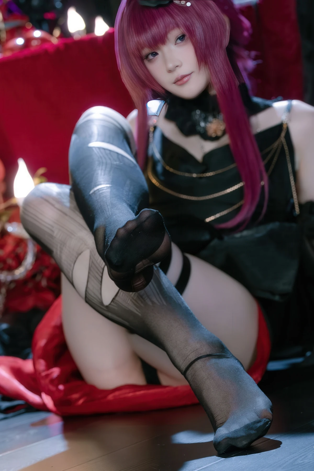 Cosplay 屿鱼 – 崩坏 星穹铁道 卡芙卡 缚月之夜 - P56