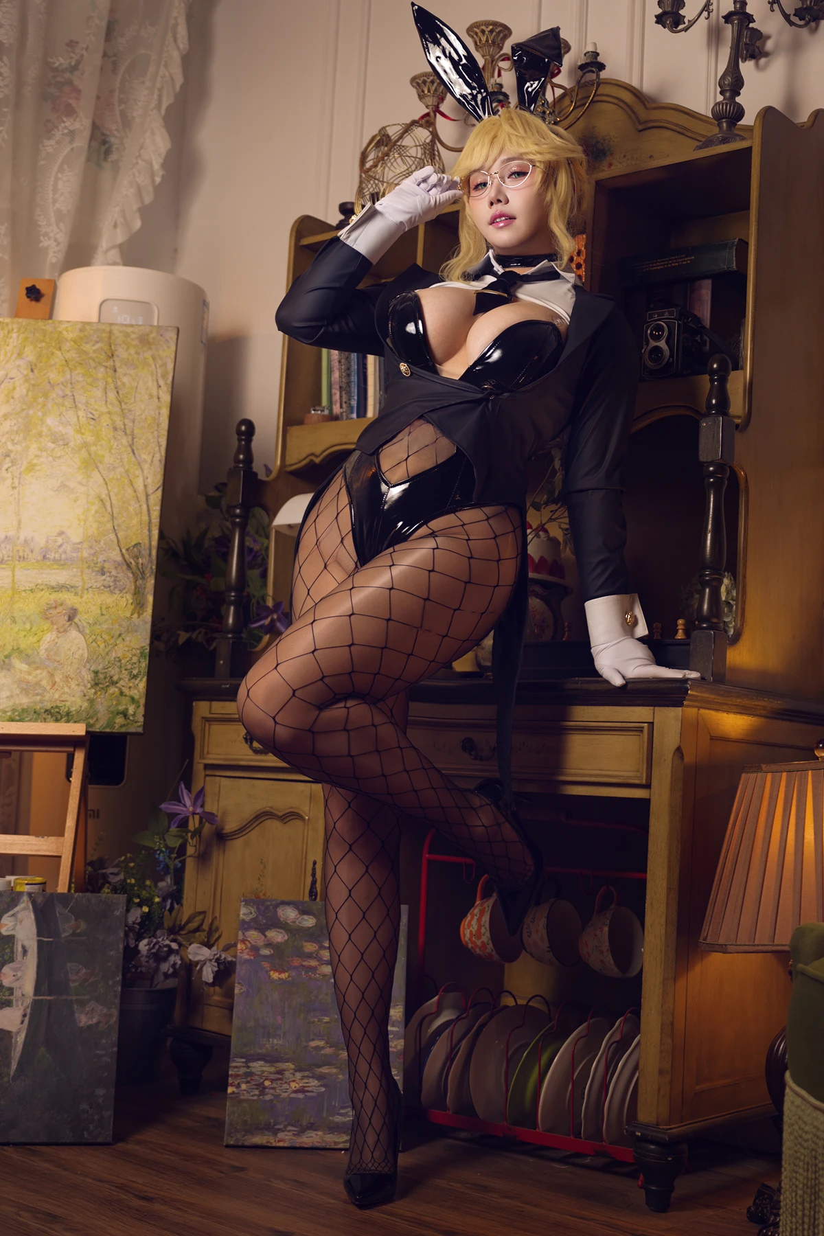 Cosplay 麻花麻花酱 – 胜利女神：妮姬 伊莱格 & 妮姬 爱德 兔女郎 - P2