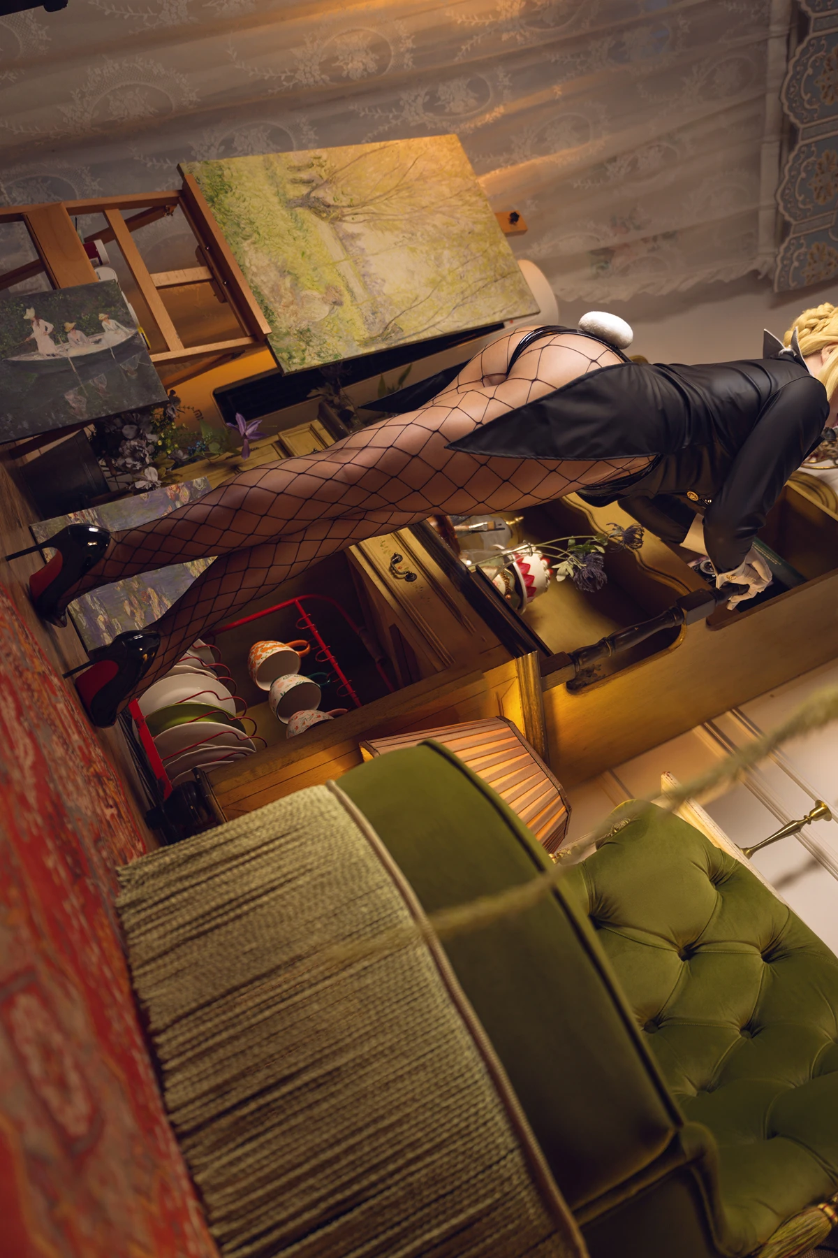 Cosplay 麻花麻花酱 – 胜利女神：妮姬 伊莱格 & 妮姬 爱德 兔女郎 - P5