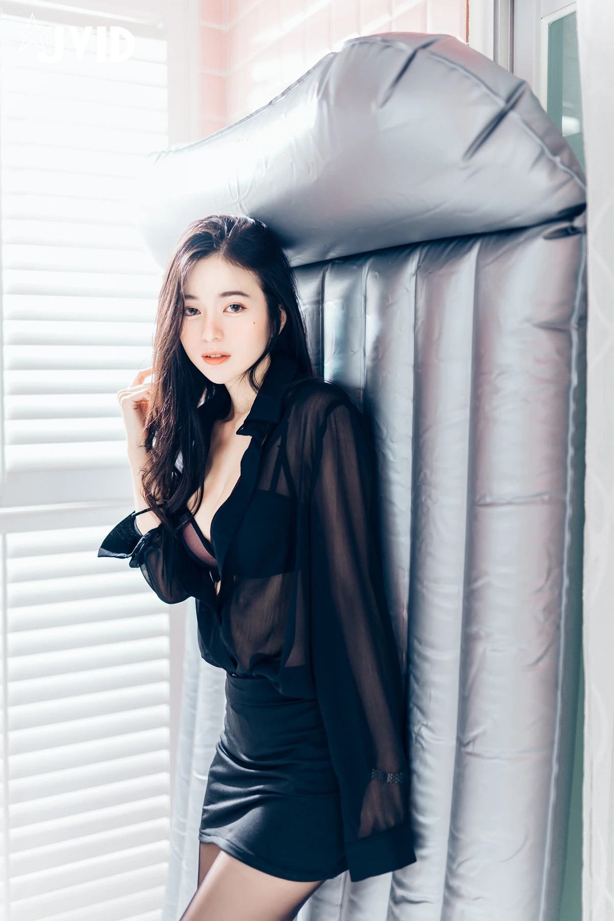 JVID Lele 樂樂 & 飄飄哥 – 上司新人下属 无内黑丝终极奥义 Set.01 - P35