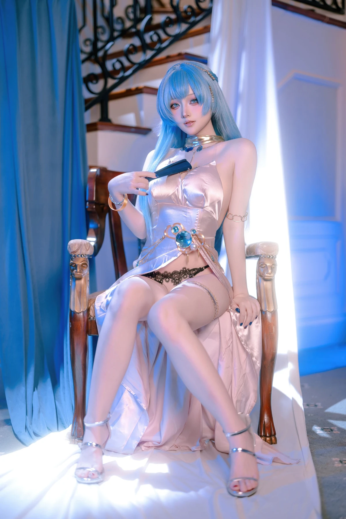 Cosplay 屿鱼 – 胜利女神 妮姬 海伦 礼服 - P13