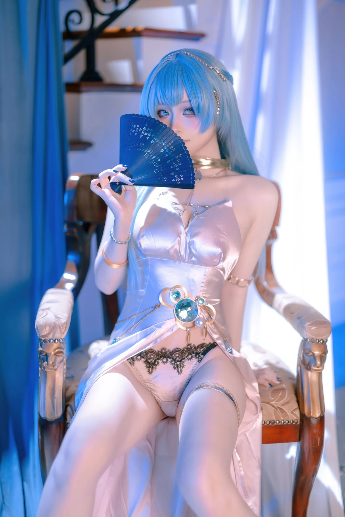 Cosplay 屿鱼 – 胜利女神 妮姬 海伦 礼服 - P16