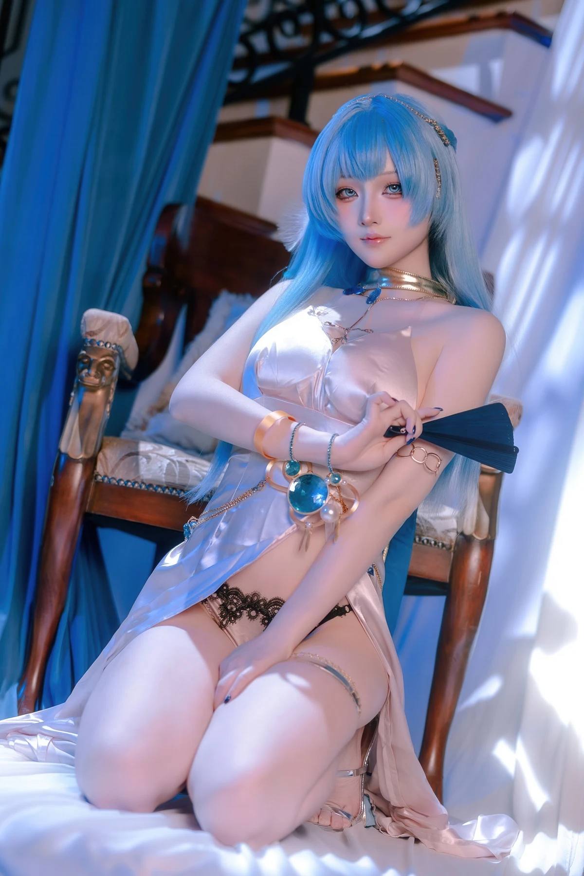 Cosplay 屿鱼 – 胜利女神 妮姬 海伦 礼服 - P21