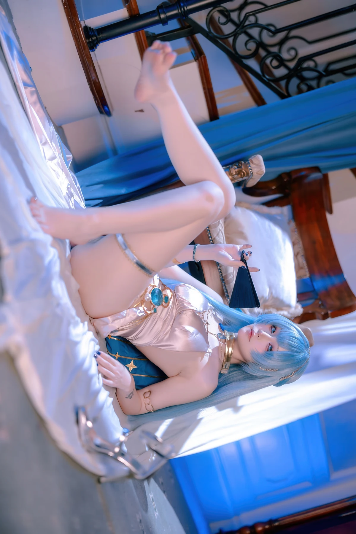 Cosplay 屿鱼 – 胜利女神 妮姬 海伦 礼服 - P28