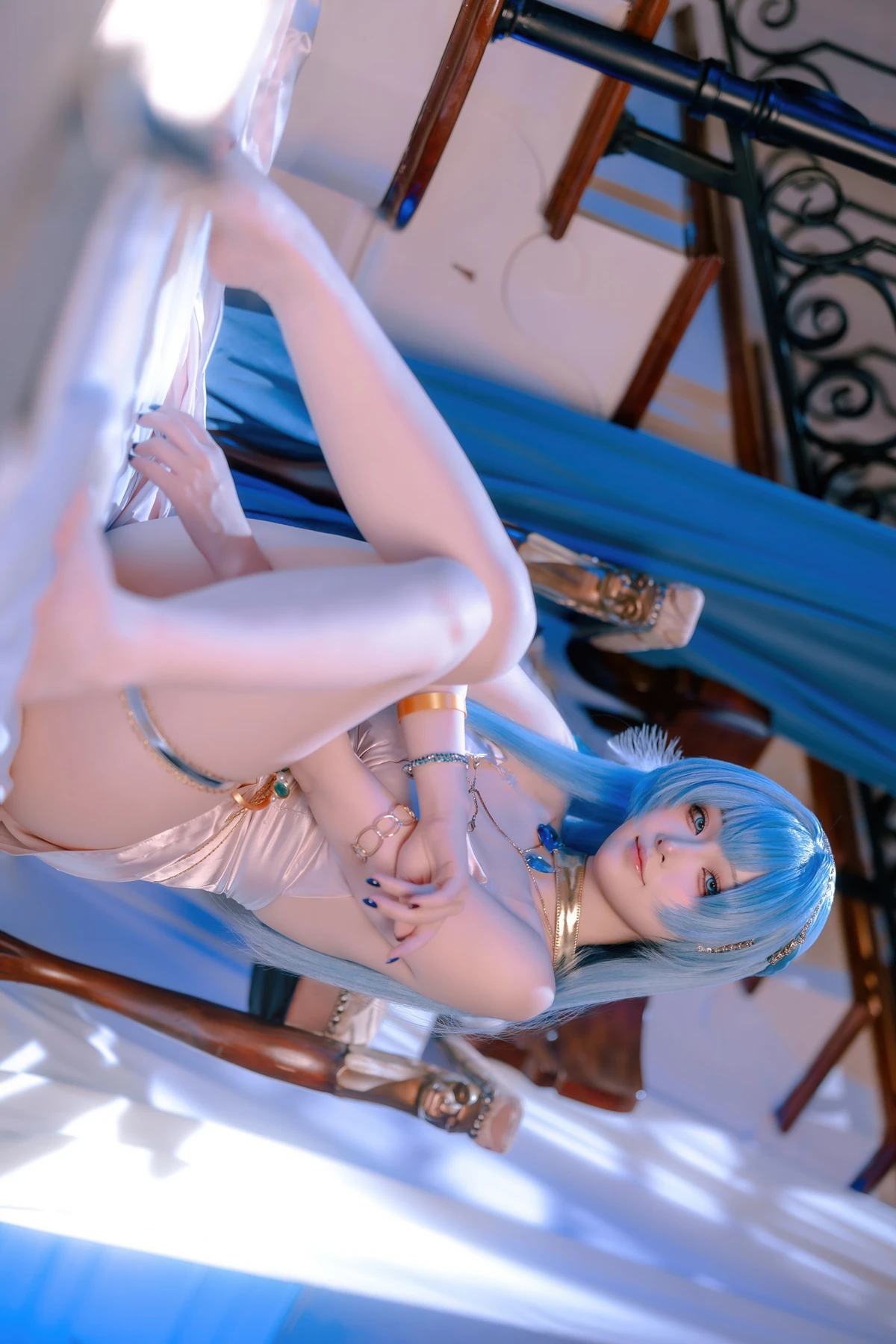 Cosplay 屿鱼 – 胜利女神 妮姬 海伦 礼服 - P29