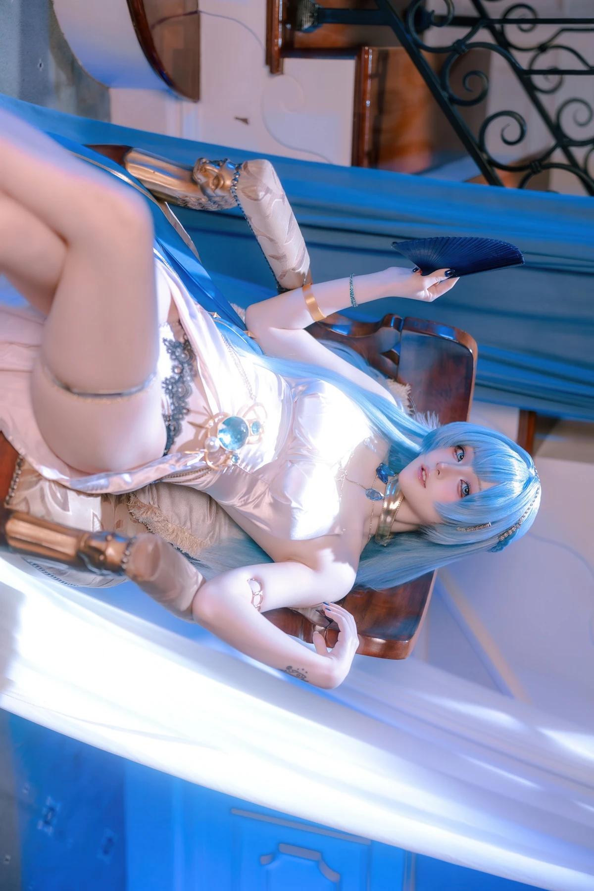 Cosplay 屿鱼 – 胜利女神 妮姬 海伦 礼服 - P31