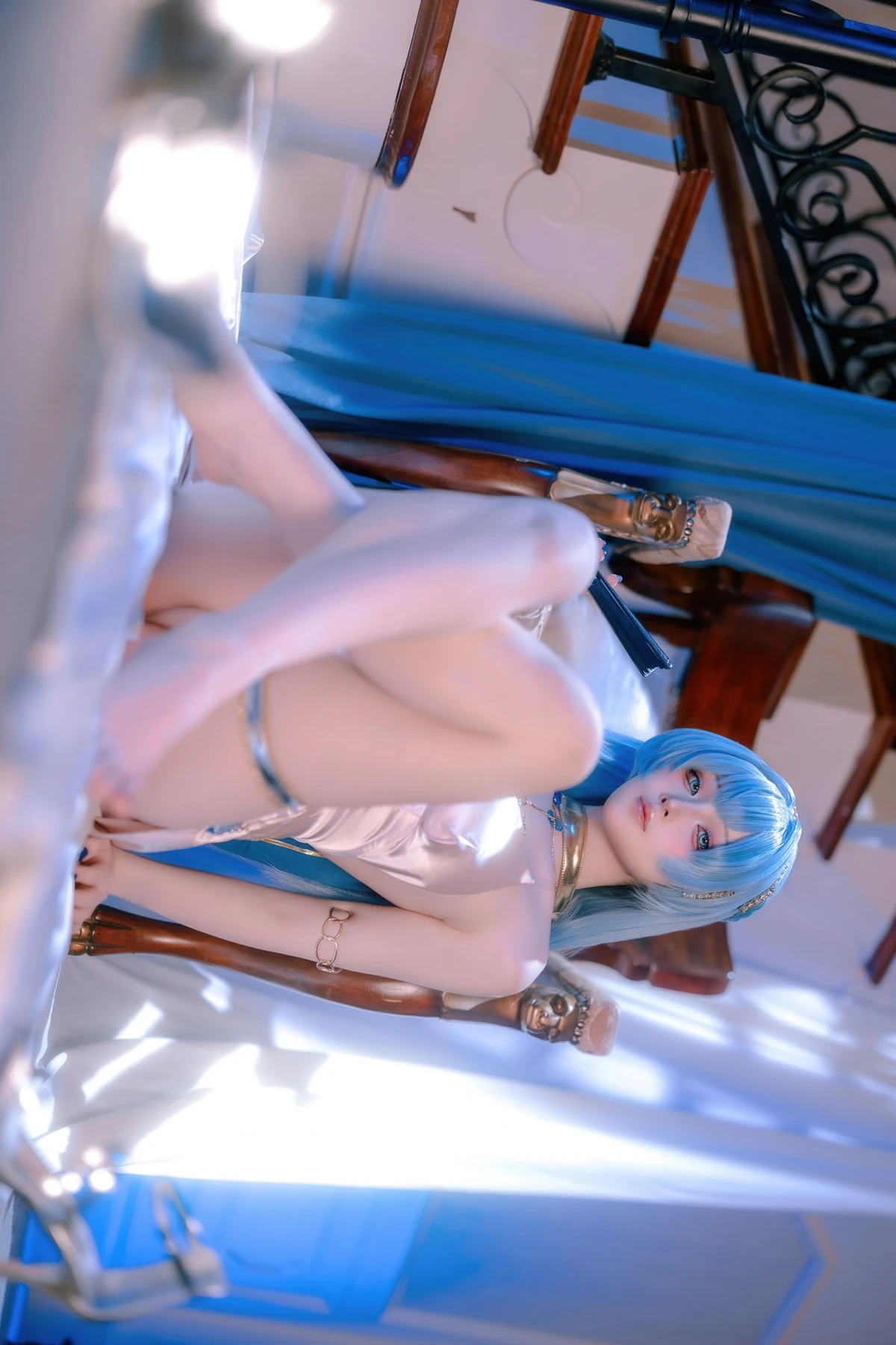 Cosplay 屿鱼 – 胜利女神 妮姬 海伦 礼服 - P39