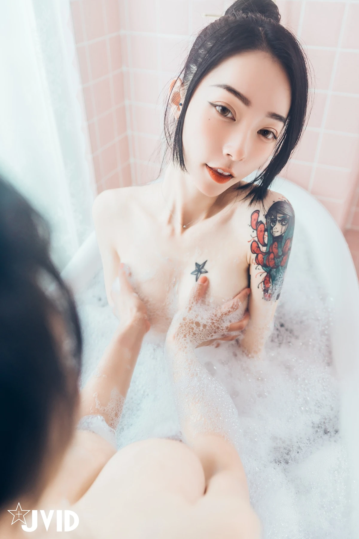 JVID Lele 樂樂 & 飄飄哥 – 上司新人下属 无内黑丝终极奥义 Set.02 - P19