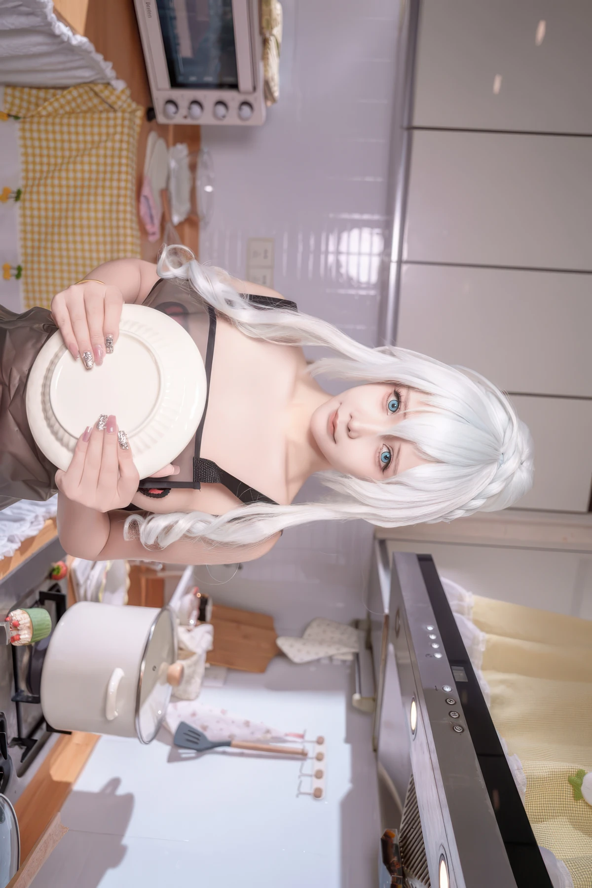 Cosplay 抱走莫子aa – 雪女厨娘 - P35