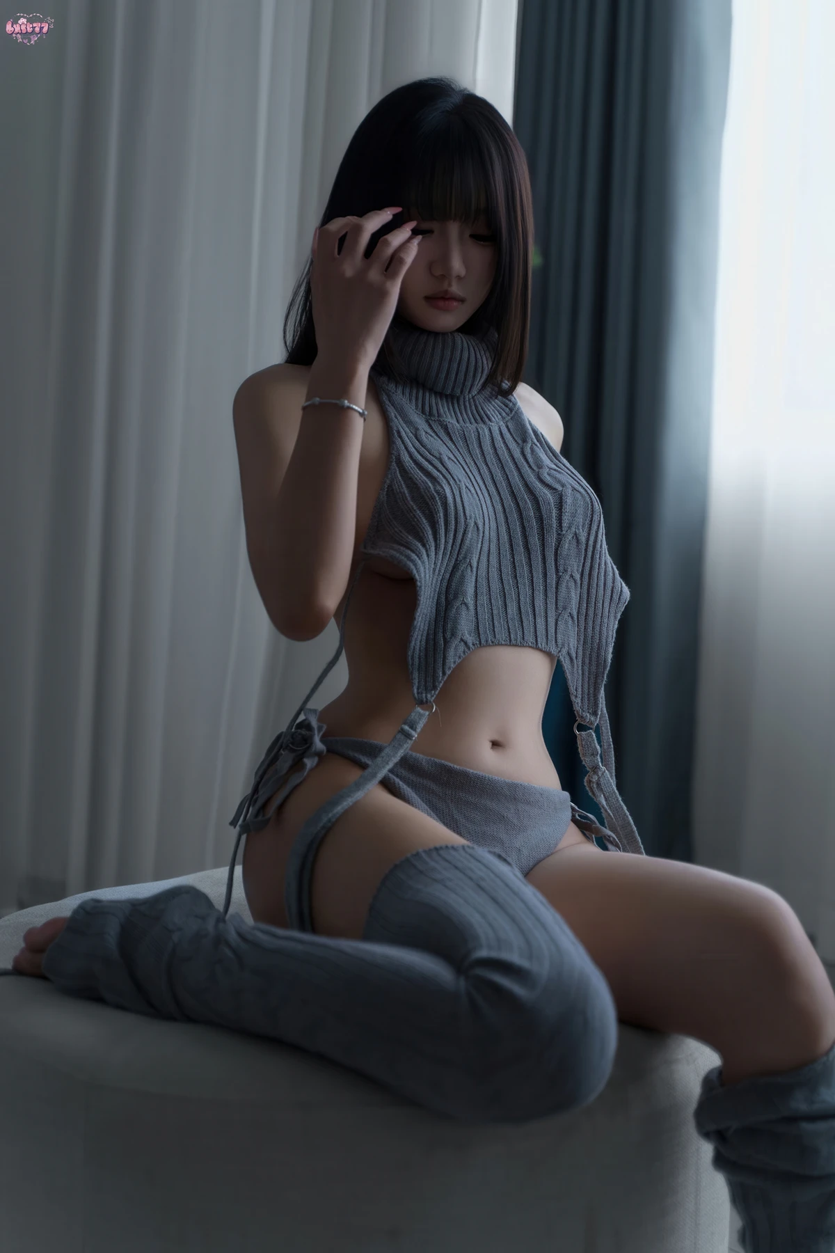 Cosplay 柒柒要乖哦 – 居家毛衣 Set.01 - P21