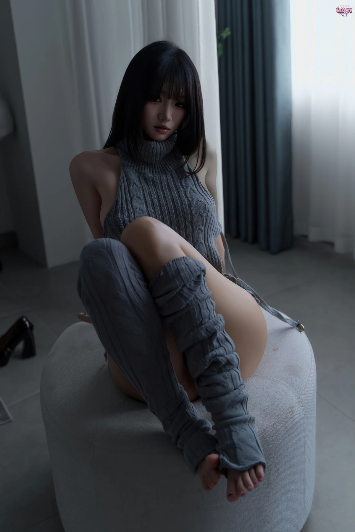 Cosplay 柒柒要乖哦 – 居家毛衣 Set.01 - P23