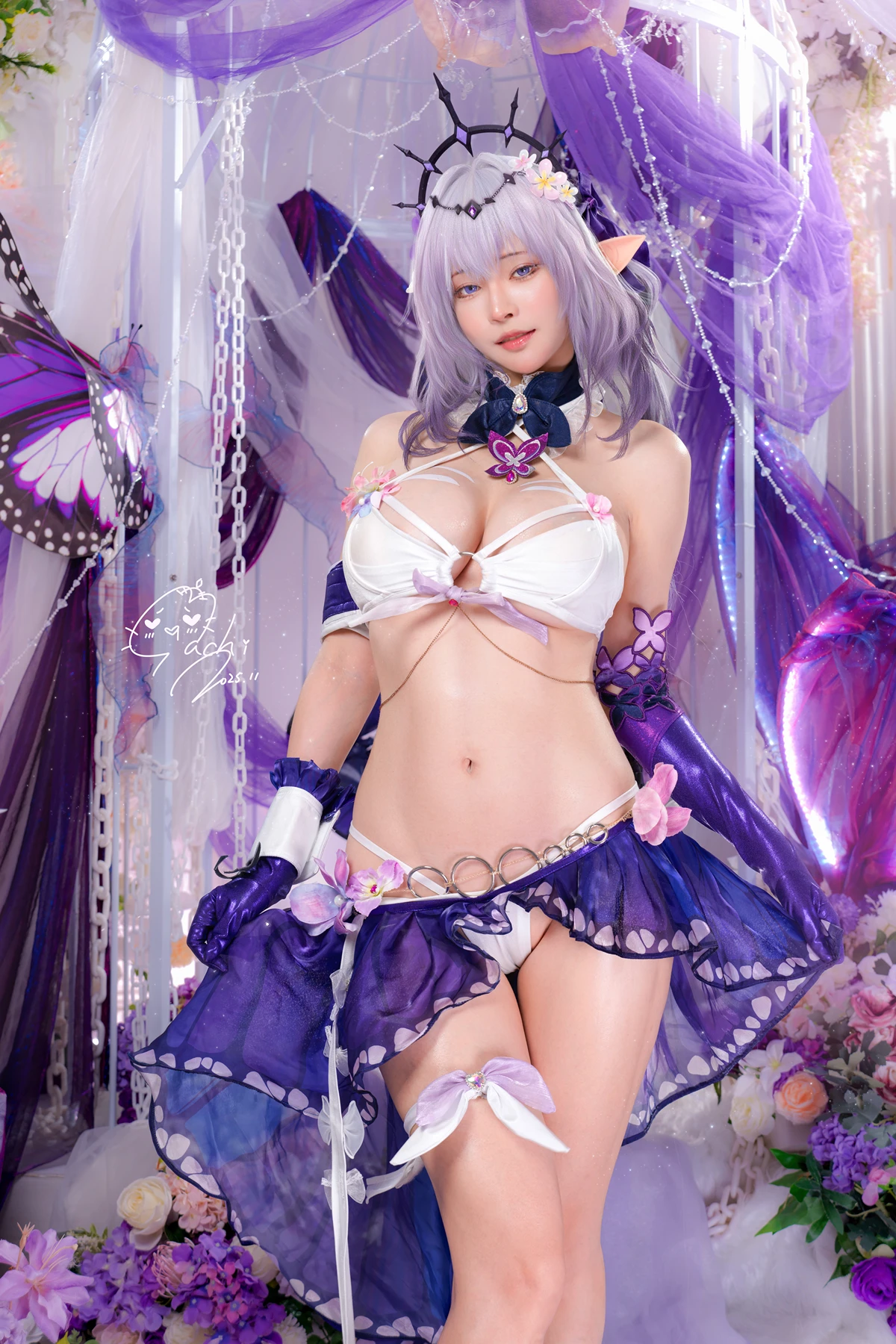 Cosplay Machi馬吉 – 水着 聖女の裏の危ない姿 第一弾 - P1
