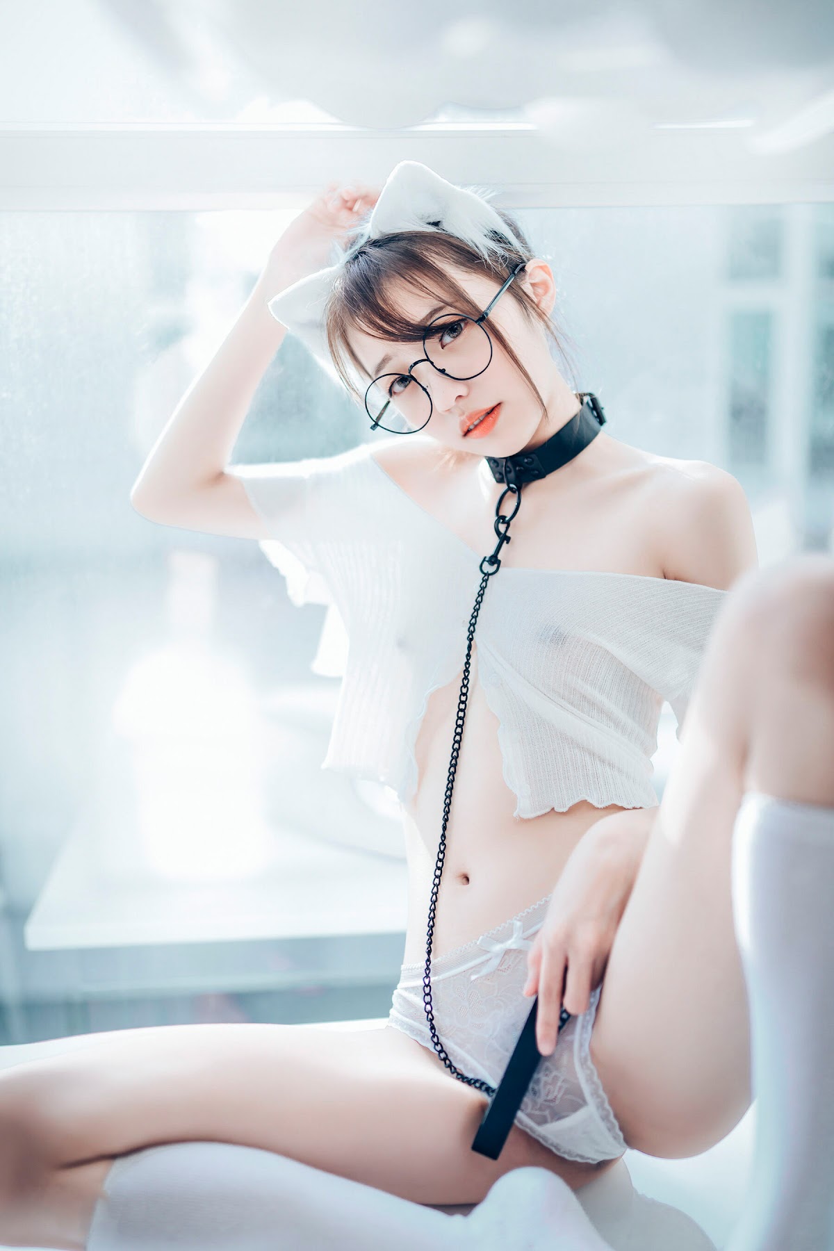 [JVID] 妍妍 Angel – 女孩在trasmart制服與眼鏡 - P103