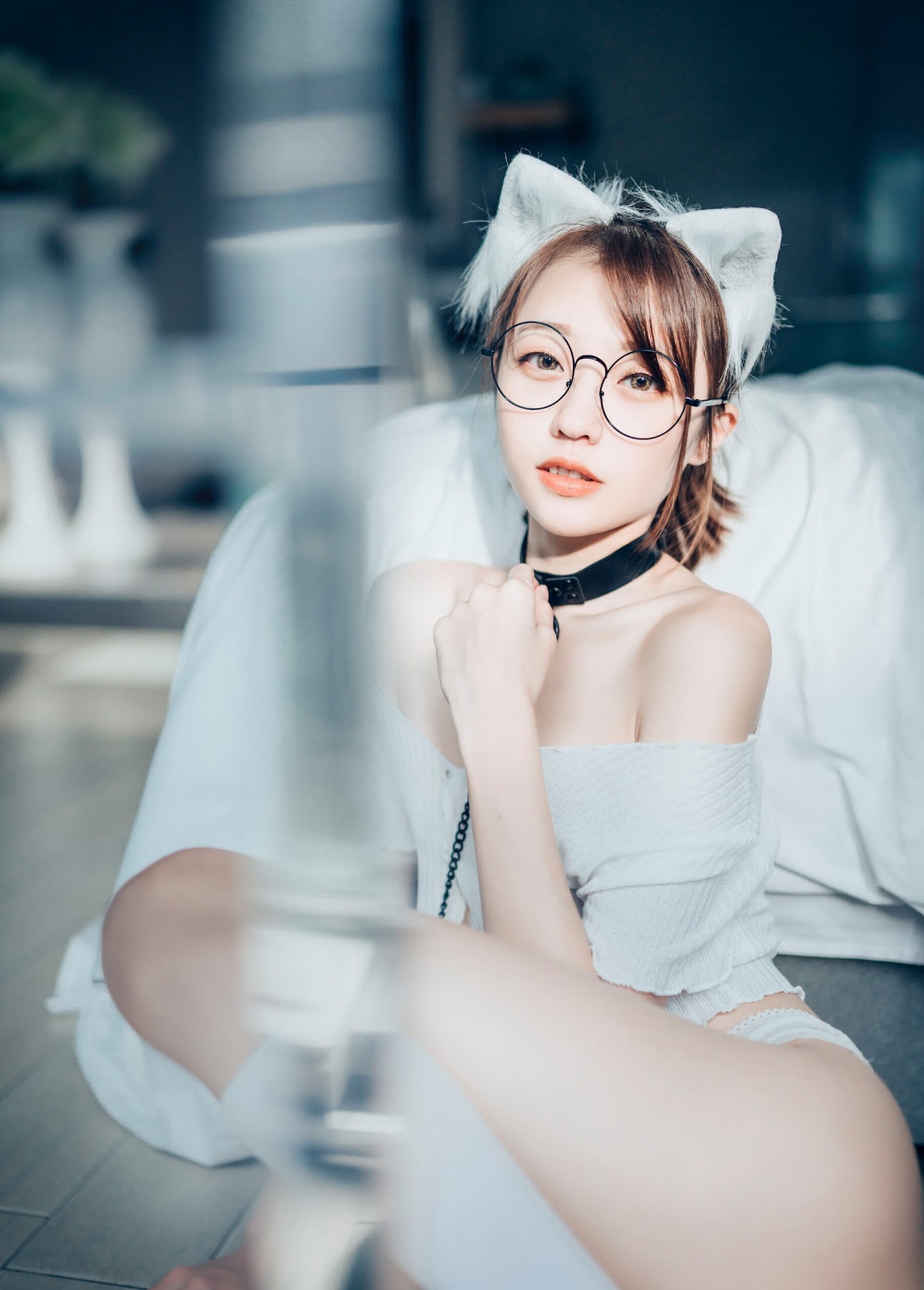 [JVID] 妍妍 Angel – 女孩在trasmart制服與眼鏡 - P106