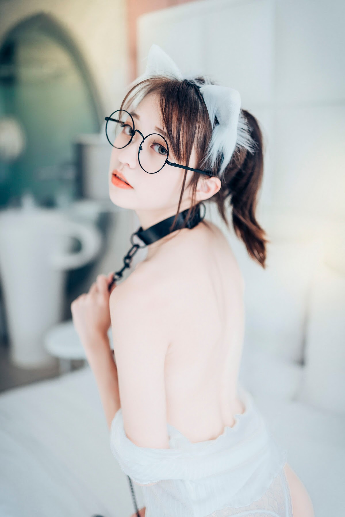 [JVID] 妍妍 Angel – 女孩在trasmart制服與眼鏡 - P124
