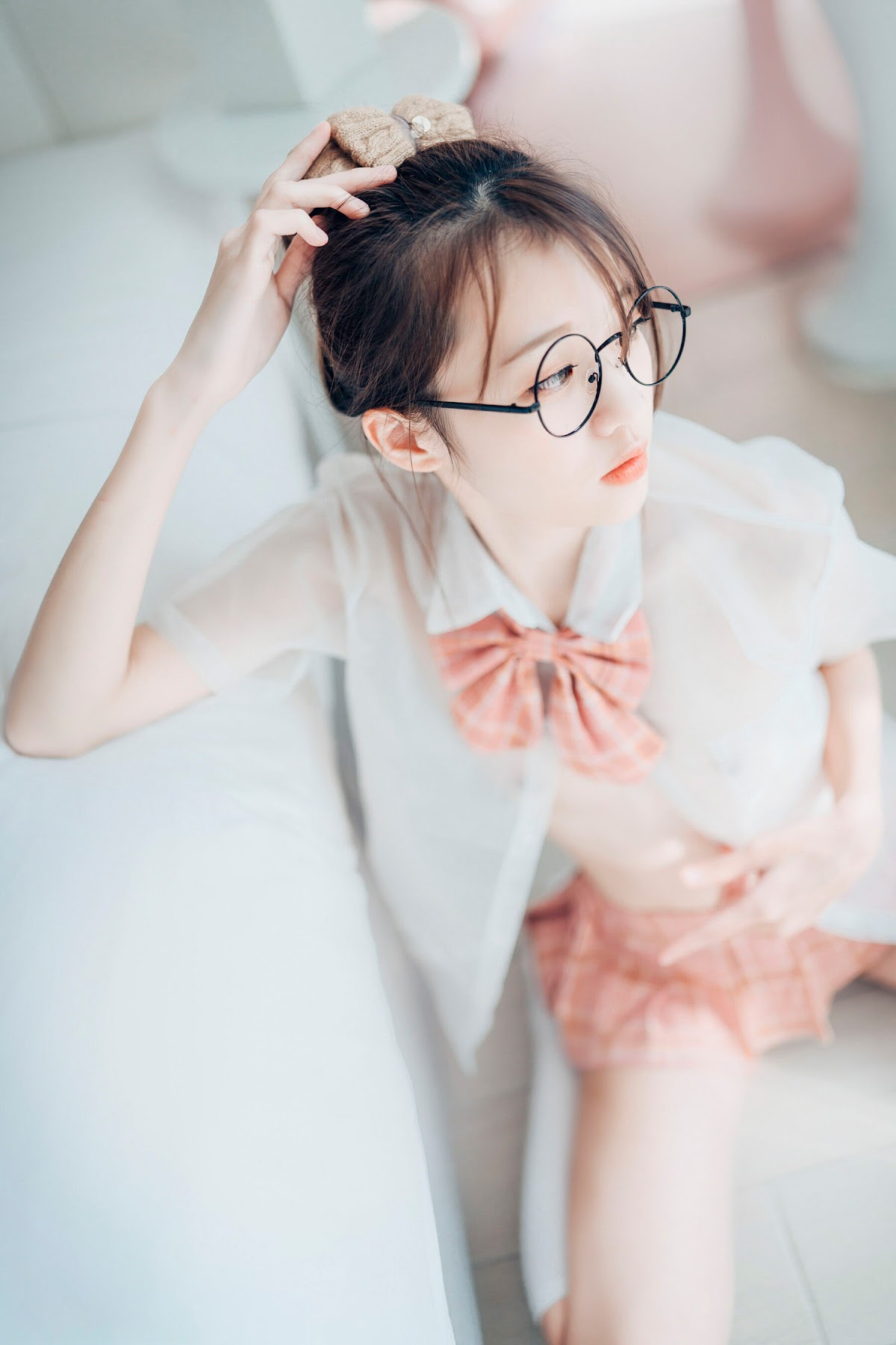 [JVID] 妍妍 Angel – 女孩在trasmart制服與眼鏡 - P25