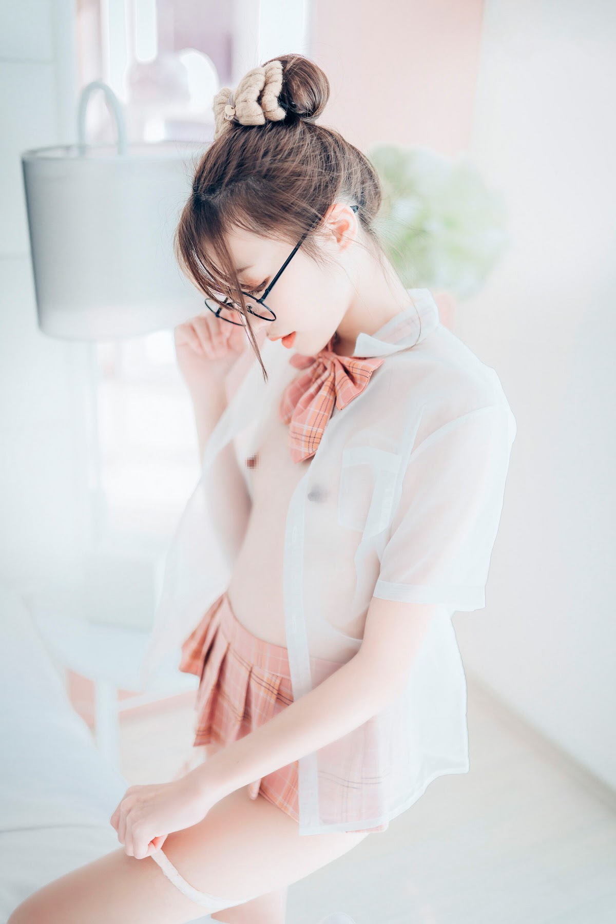 [JVID] 妍妍 Angel – 女孩在trasmart制服與眼鏡 - P30