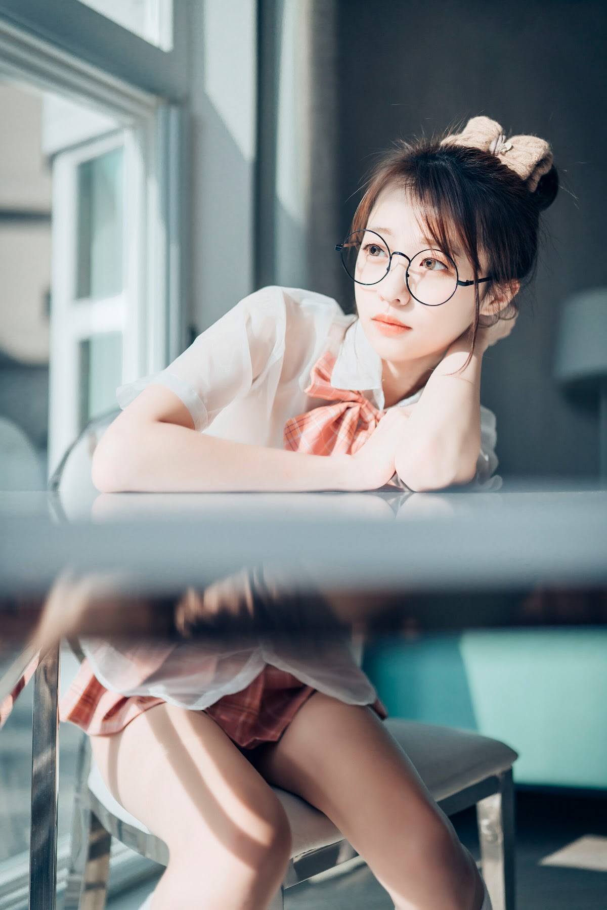 [JVID] 妍妍 Angel – 女孩在trasmart制服與眼鏡 - P7