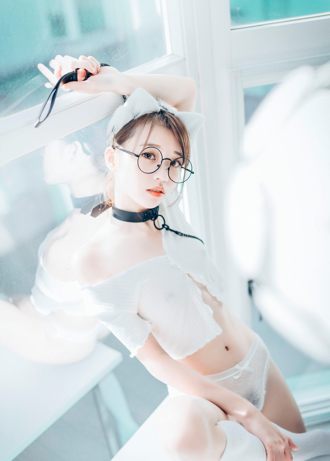 [JVID] 妍妍 Angel – 女孩在trasmart制服與眼鏡 - P93