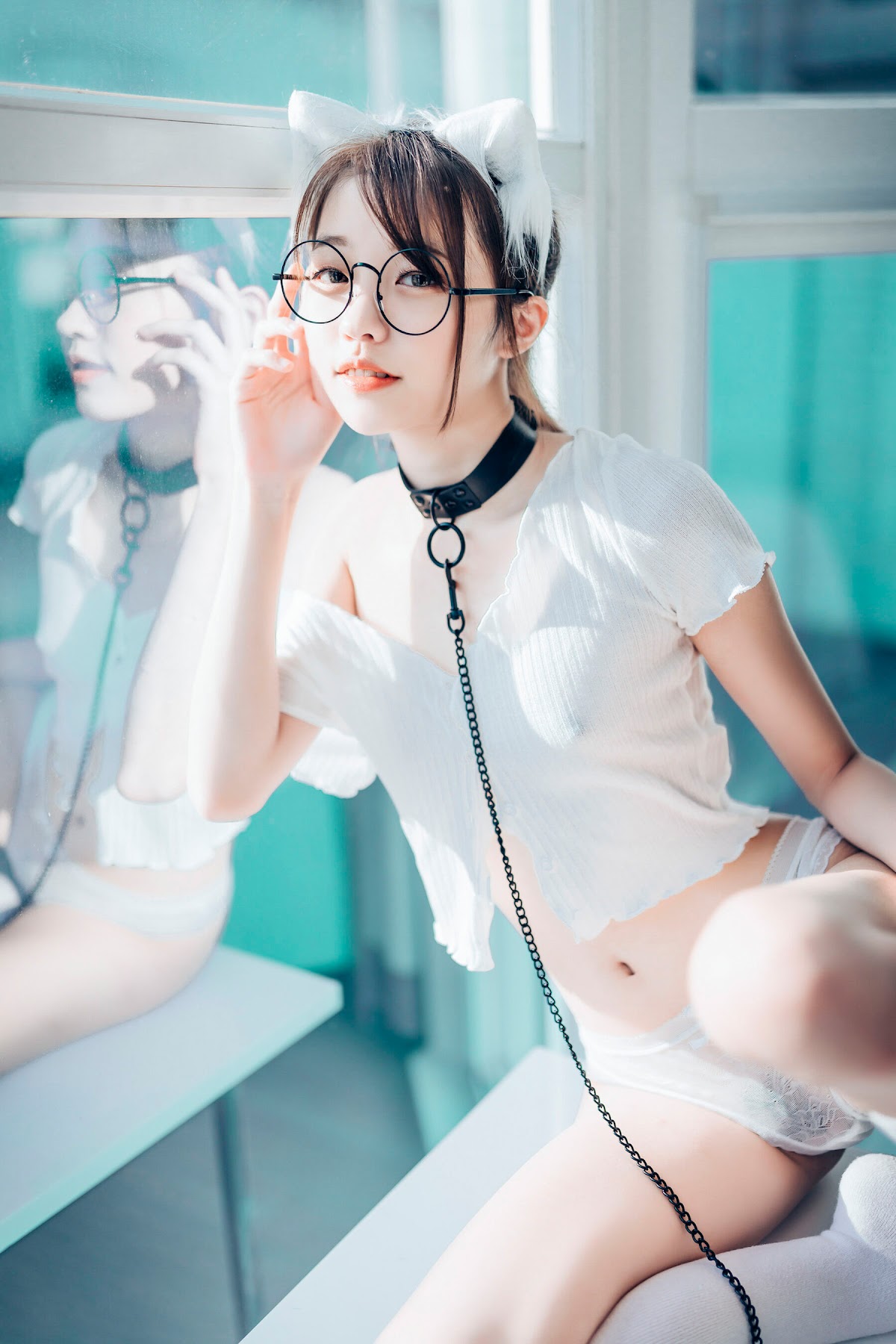 [JVID] 妍妍 Angel – 女孩在trasmart制服與眼鏡 - P96