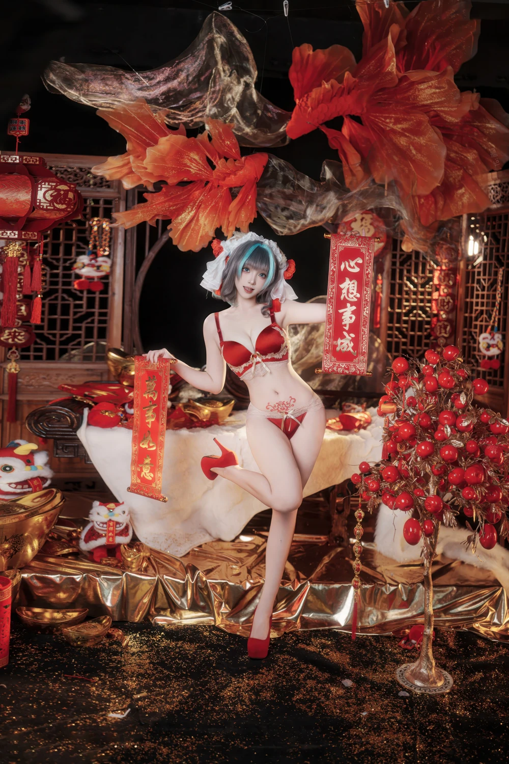 Cosplay Bangni邦尼 – 新春柴郡 - P34