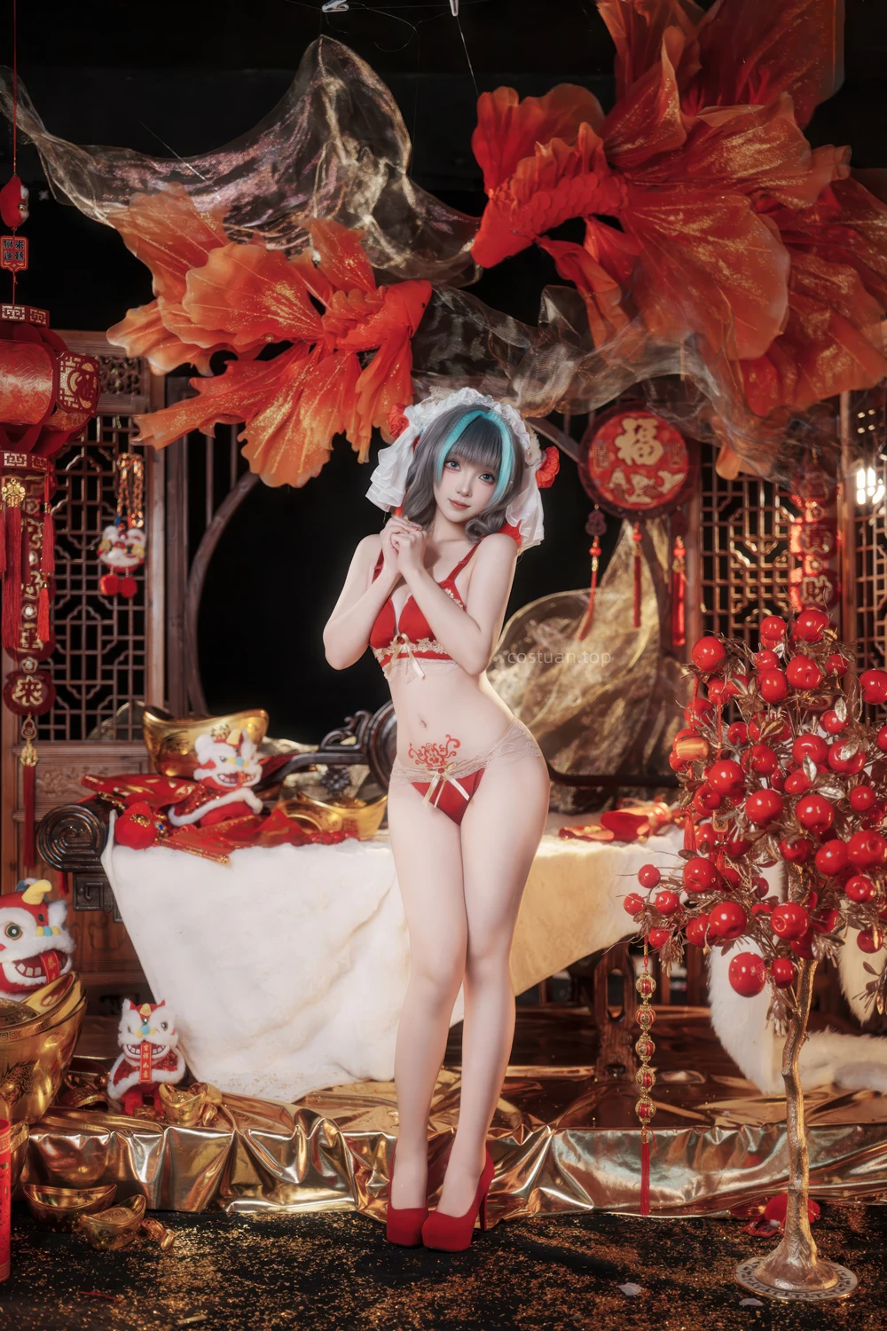 Cosplay Bangni邦尼 – 新春柴郡 - P39