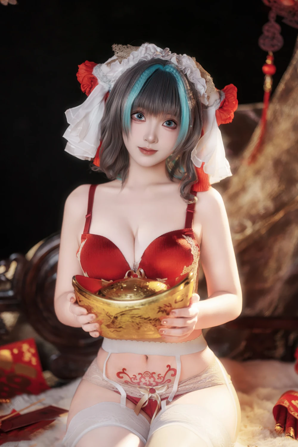 Cosplay Bangni邦尼 – 新春柴郡 - P40