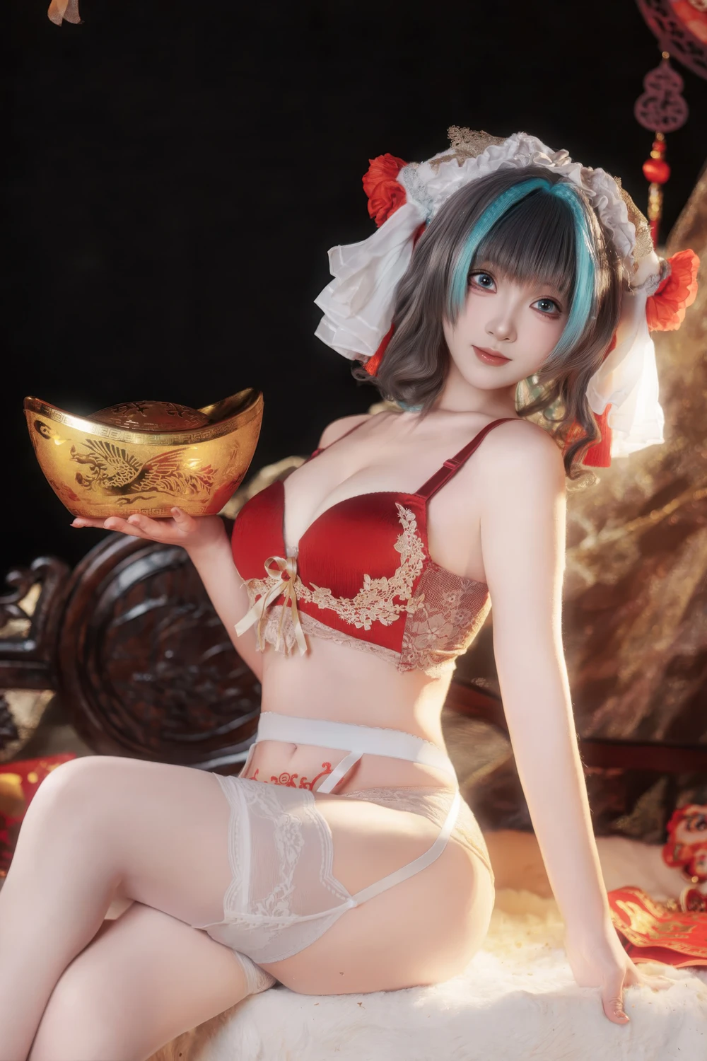 Cosplay Bangni邦尼 – 新春柴郡 - P42